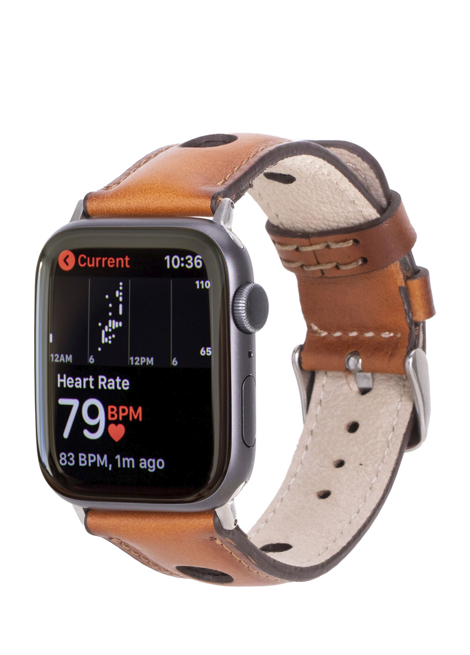Alpine Siena Tan 44/45/46/49mm Deri Apple Watch Akıllı Saat Kordon