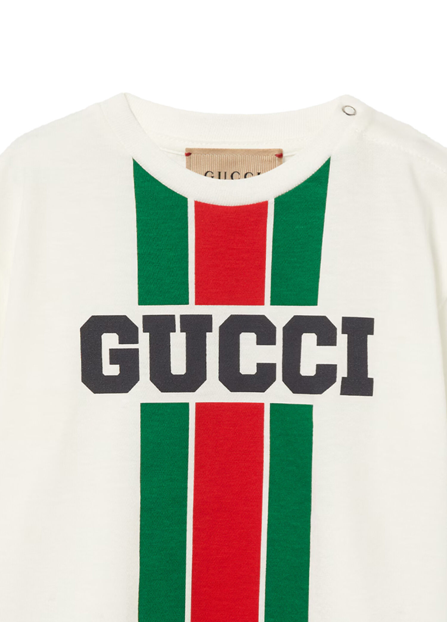 Gucci - Beyaz Logo Baskılı Çocuk T-shirt - Çok Renkli Beyaz