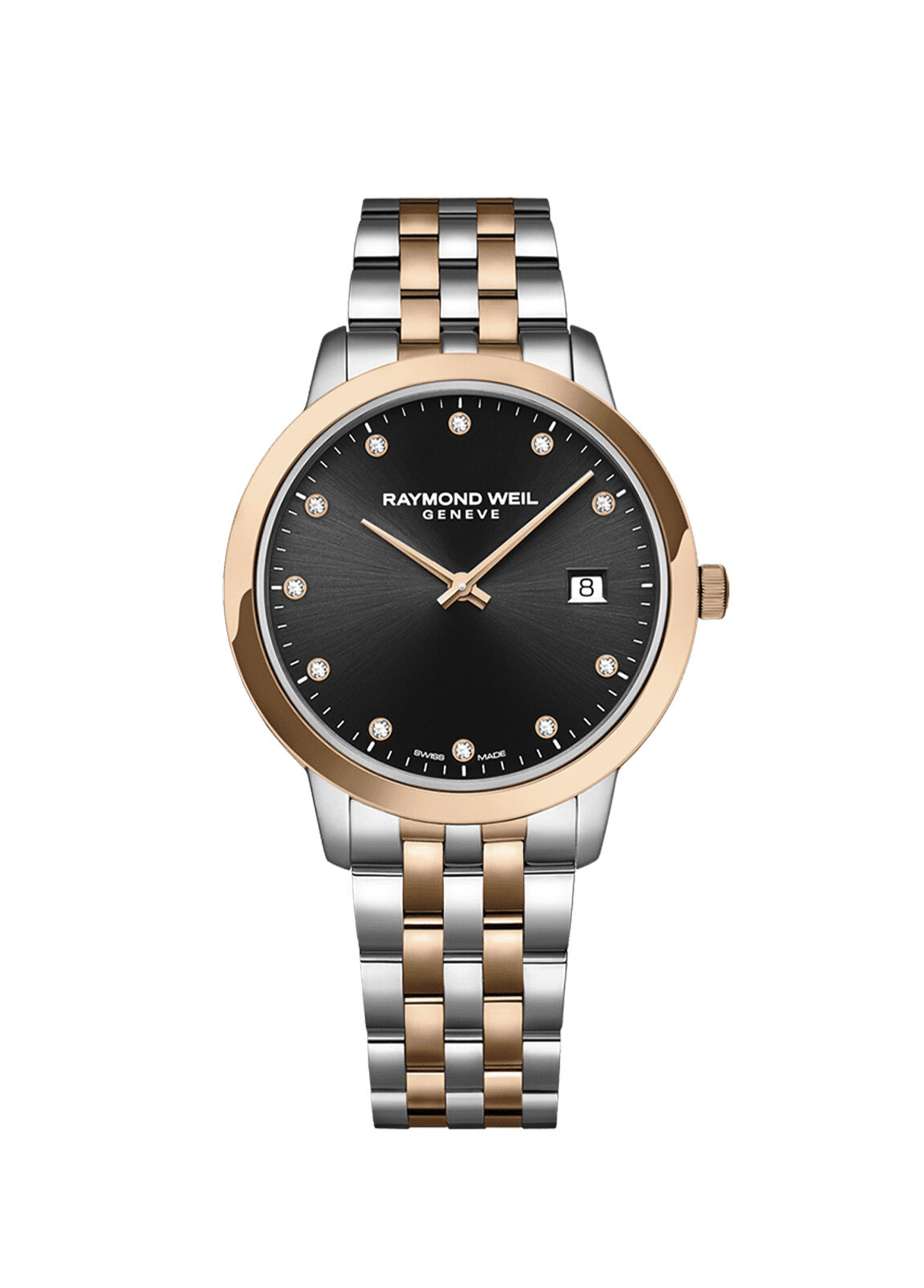 RW5385SP520081 Rose Gold Metalik Gri Pırlantalı Kadın Kol Saati