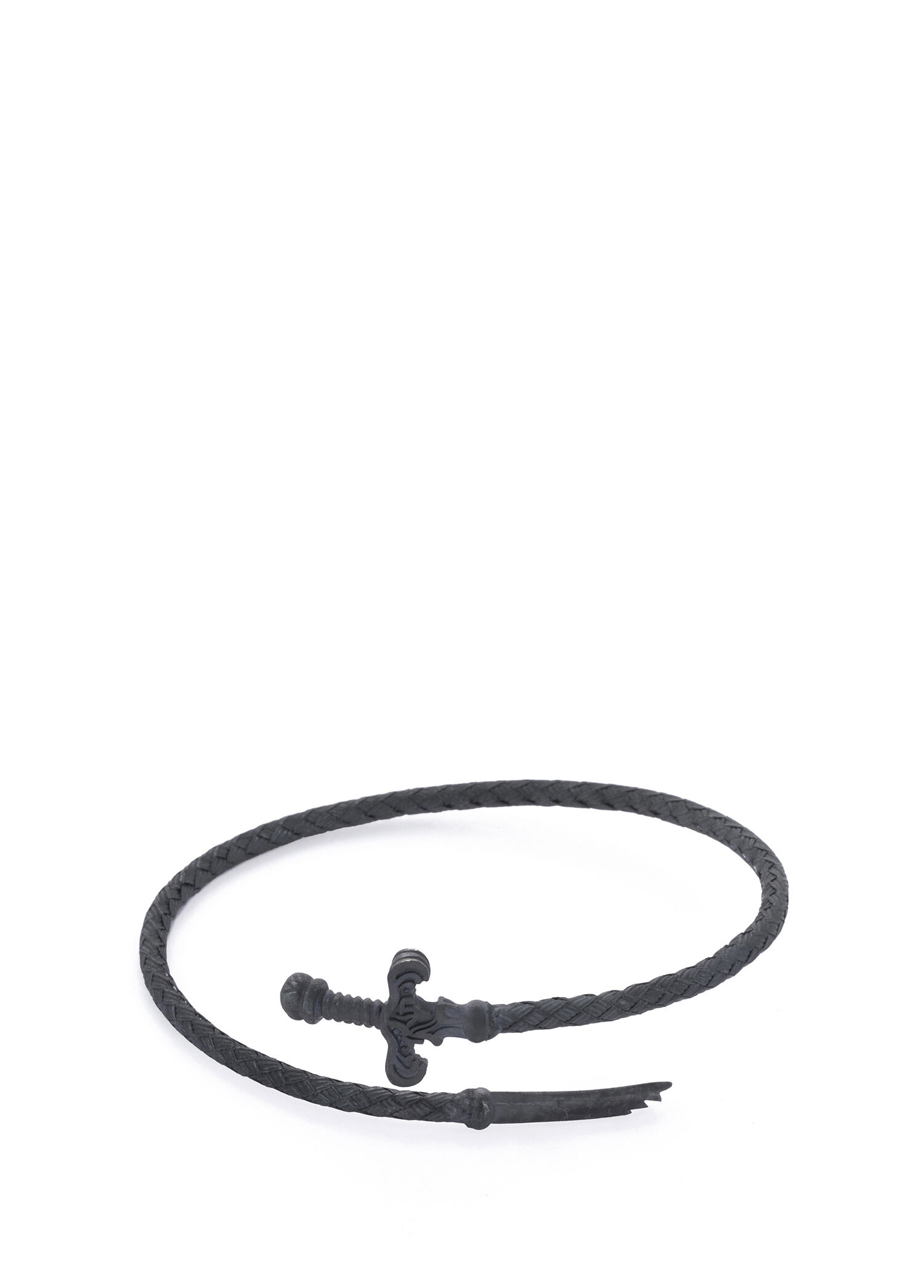 Broken Sword Bangle Erkek Oksit Gümüş Bileklik