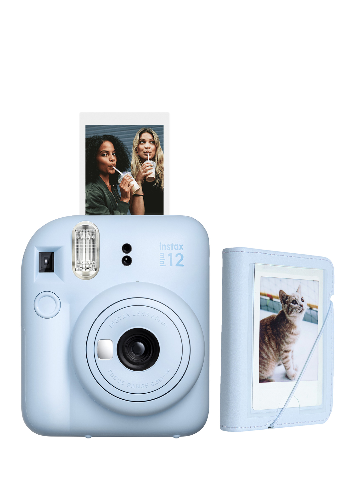 Instax Mini 12 Mavi Fotoğraf Makinesi + 28'li Mini Albüm Seti