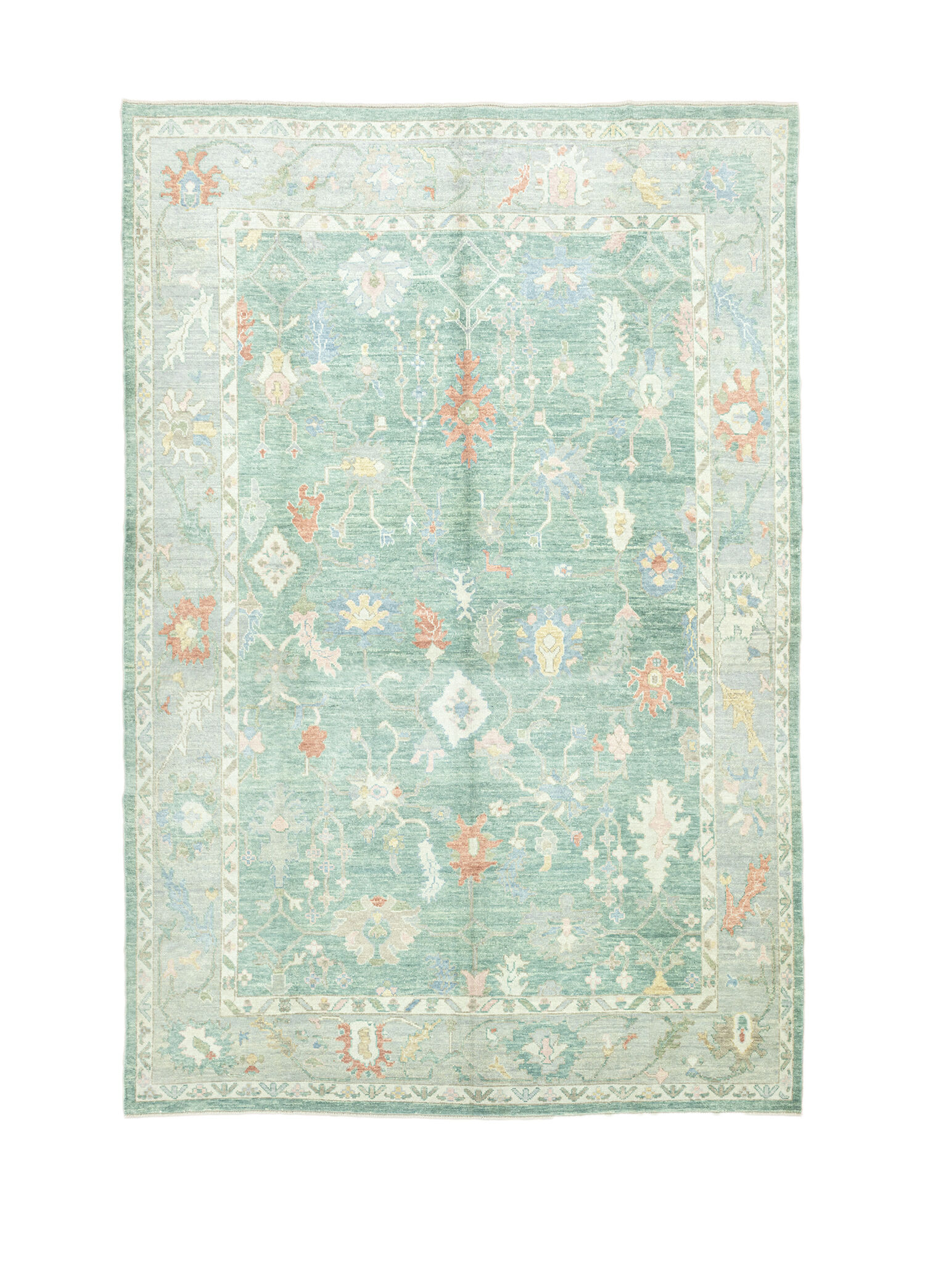 Firuze El Dokuma Yün Uşak Halısı 309x419 cm