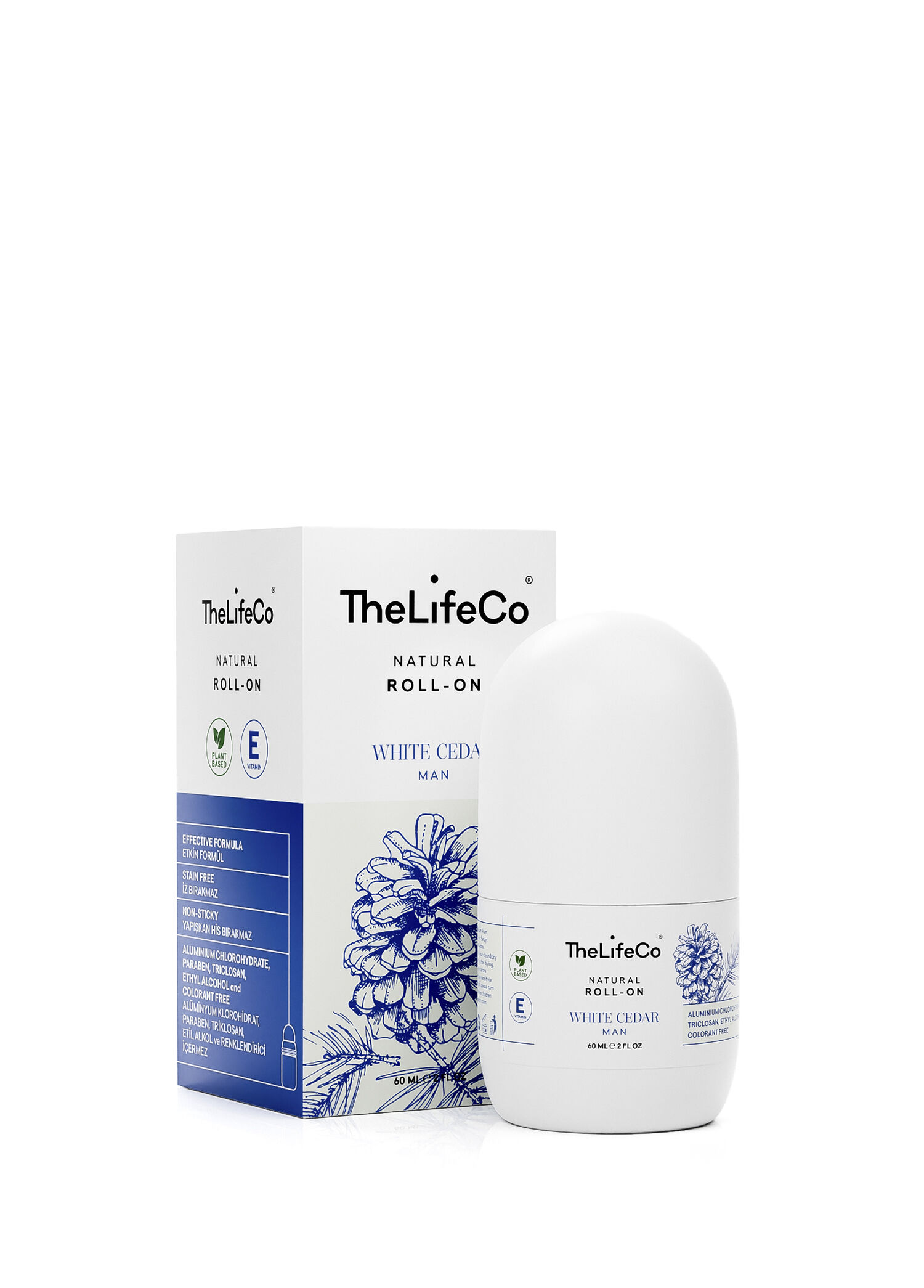 Doğal White Cedar Roll On Erkek Deodorant 60 ml