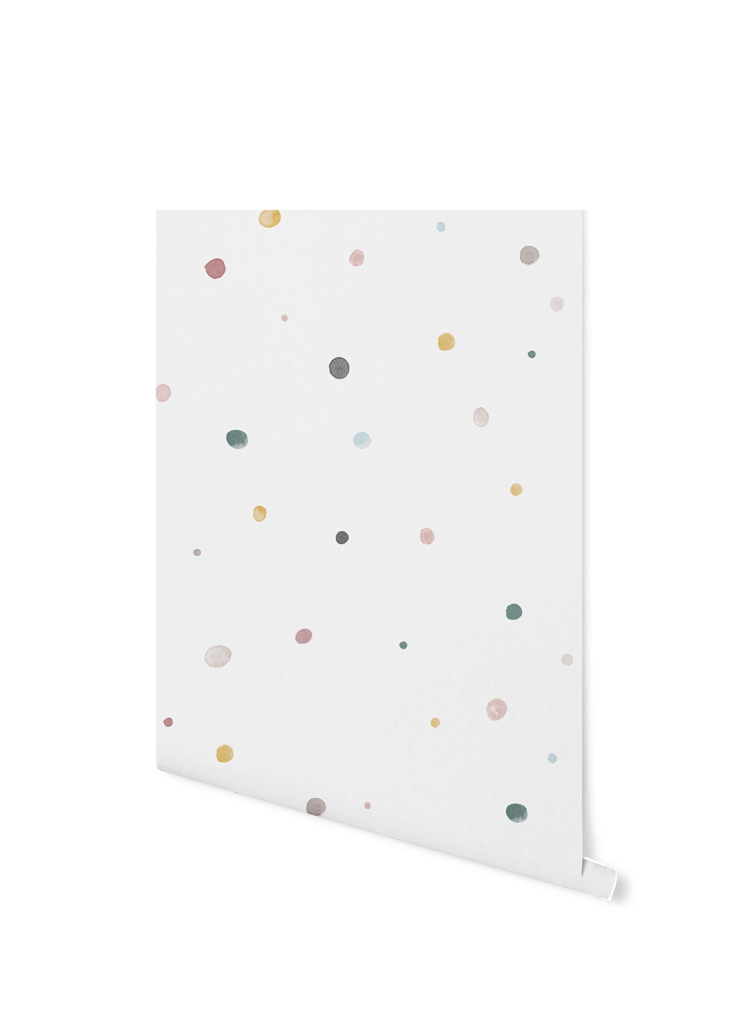 Watercolor Polka Dots Çocuk Odası Duvar Kağıdı 100 x 100 cm