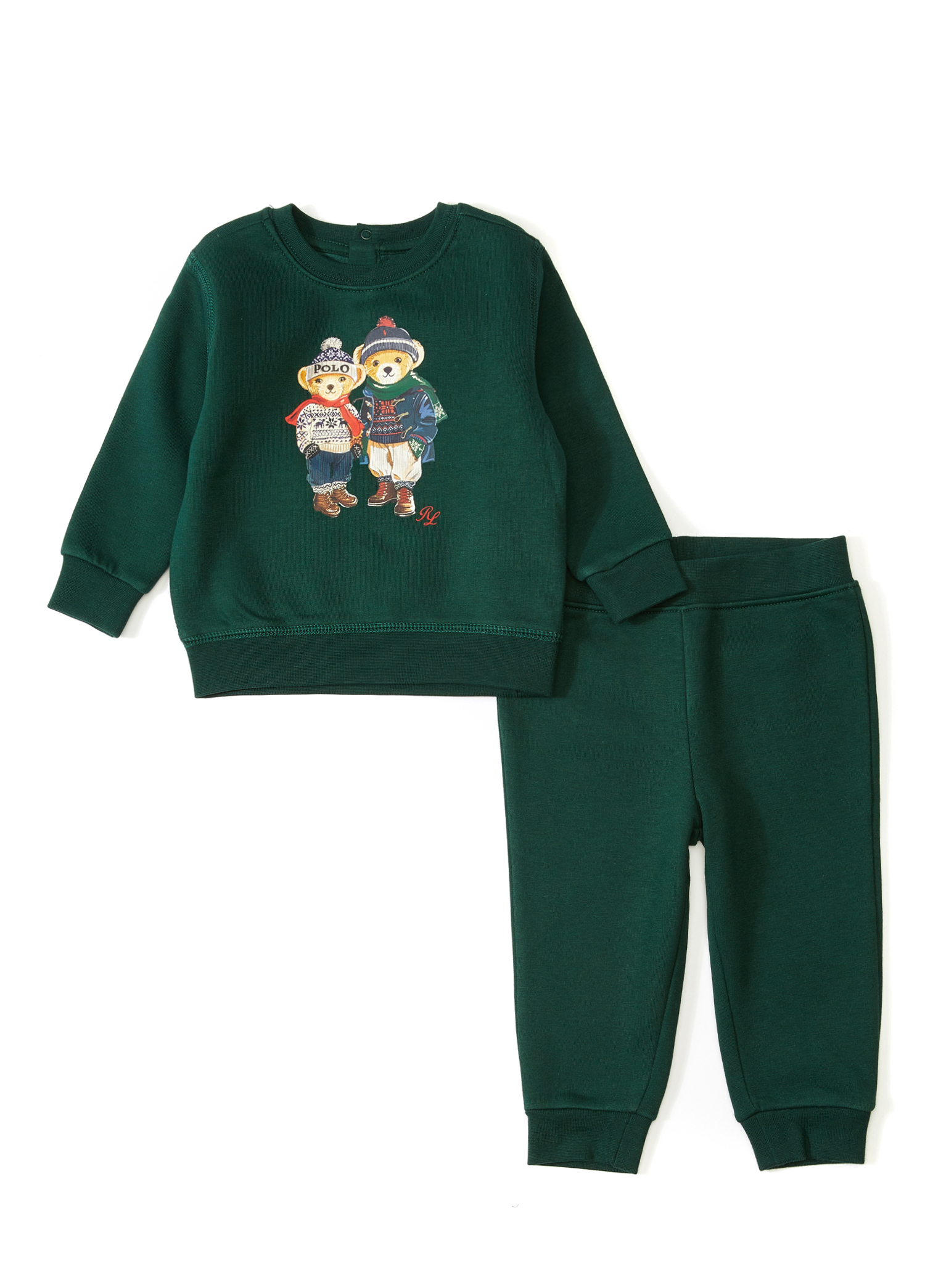 Polo Bear Yeşil Erkek Bebek 2'li Set