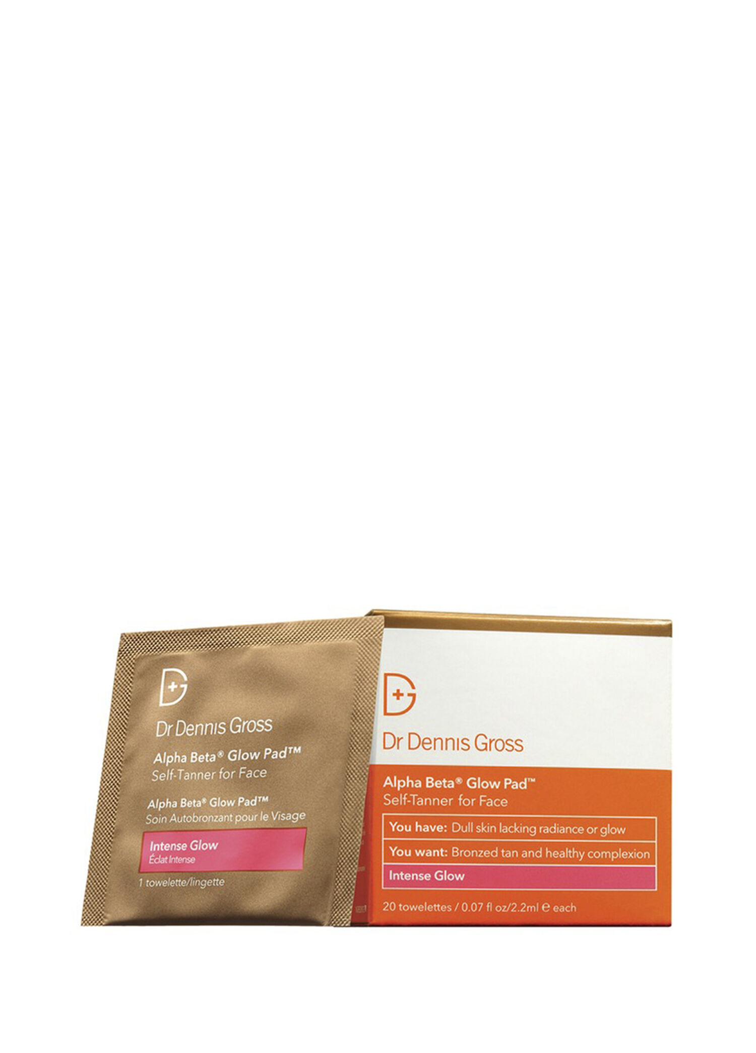 Alpha Beta Glow Pad Self Tanner for Face Intense Glow 20'li Bronzlaştırıcı Yüz Havlusu