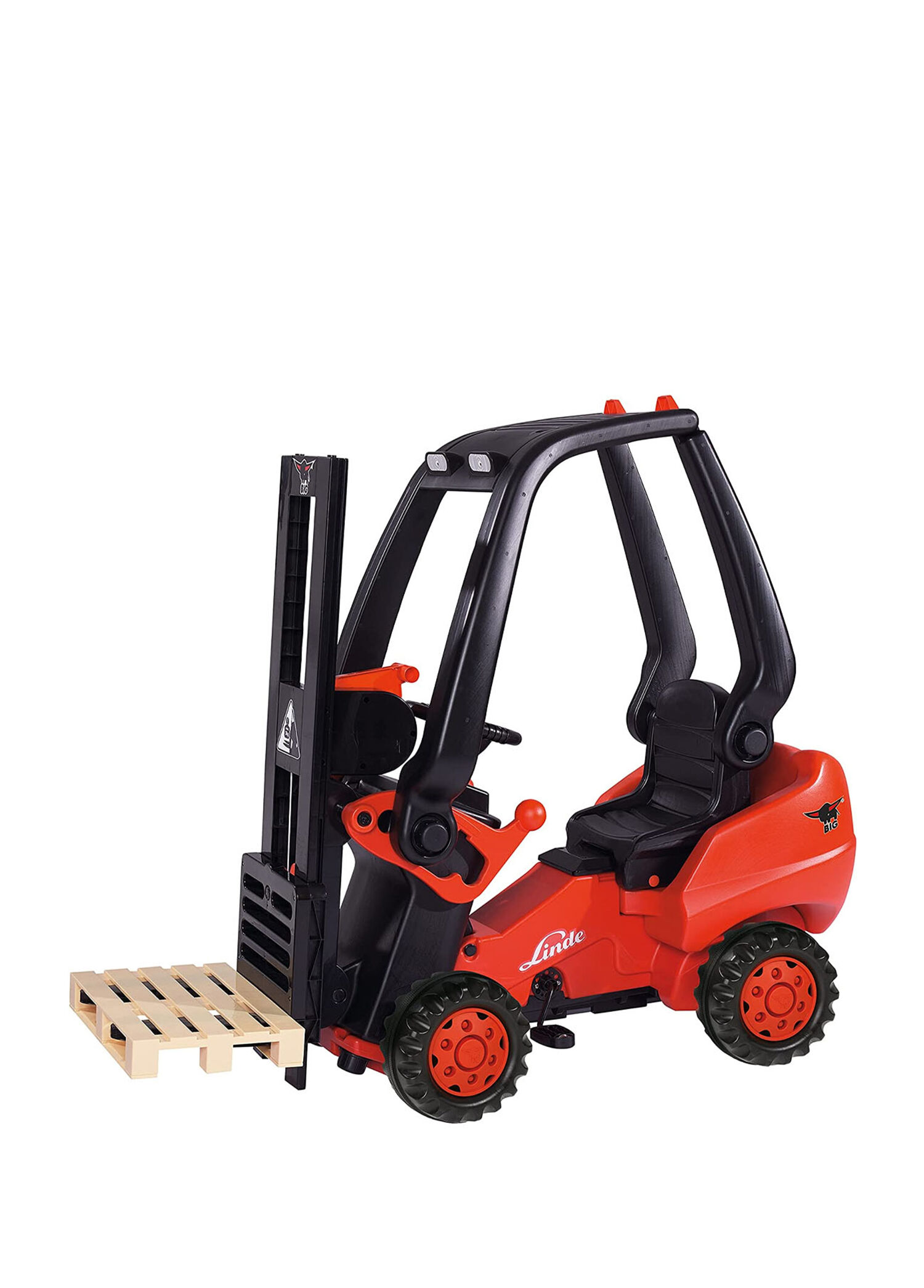 Big Linde Turuncu Siyah 50 kg Taşıma Kapasiteli Oyuncak Forklift