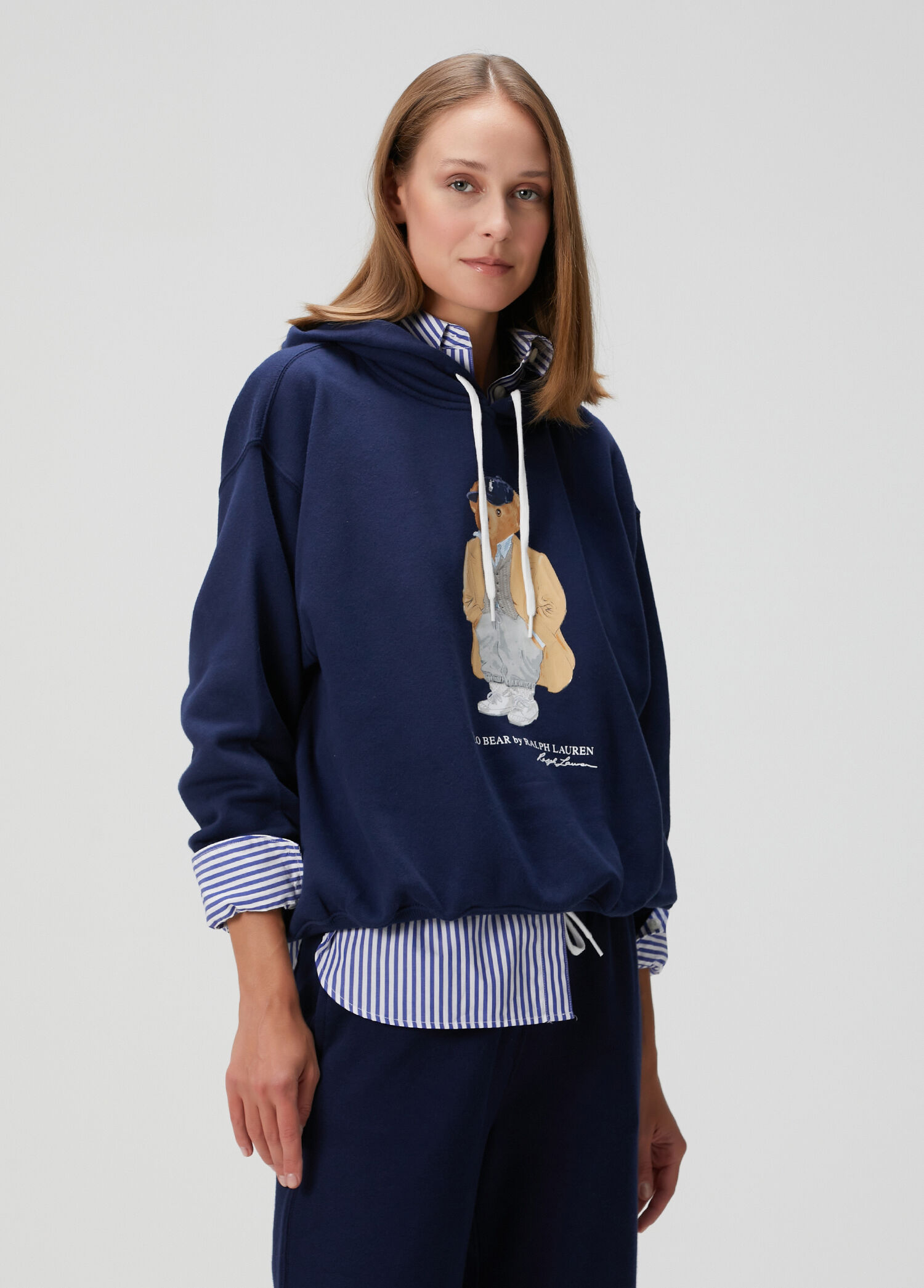 Lacivert Baskılı Sweatshirt