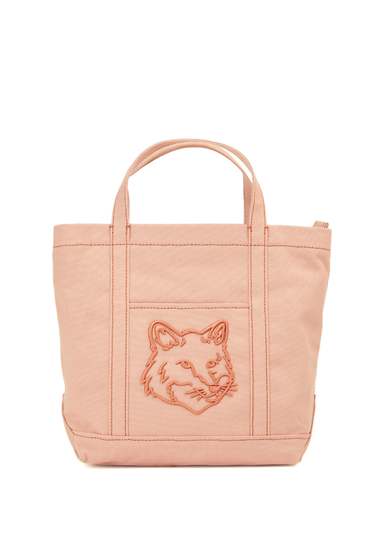トートバッグ Fox Head Mini Shopper Bag - Maison Kitsune - Cotton - Pink FOX HEAD MINI TOTE | Maison Kitsuné