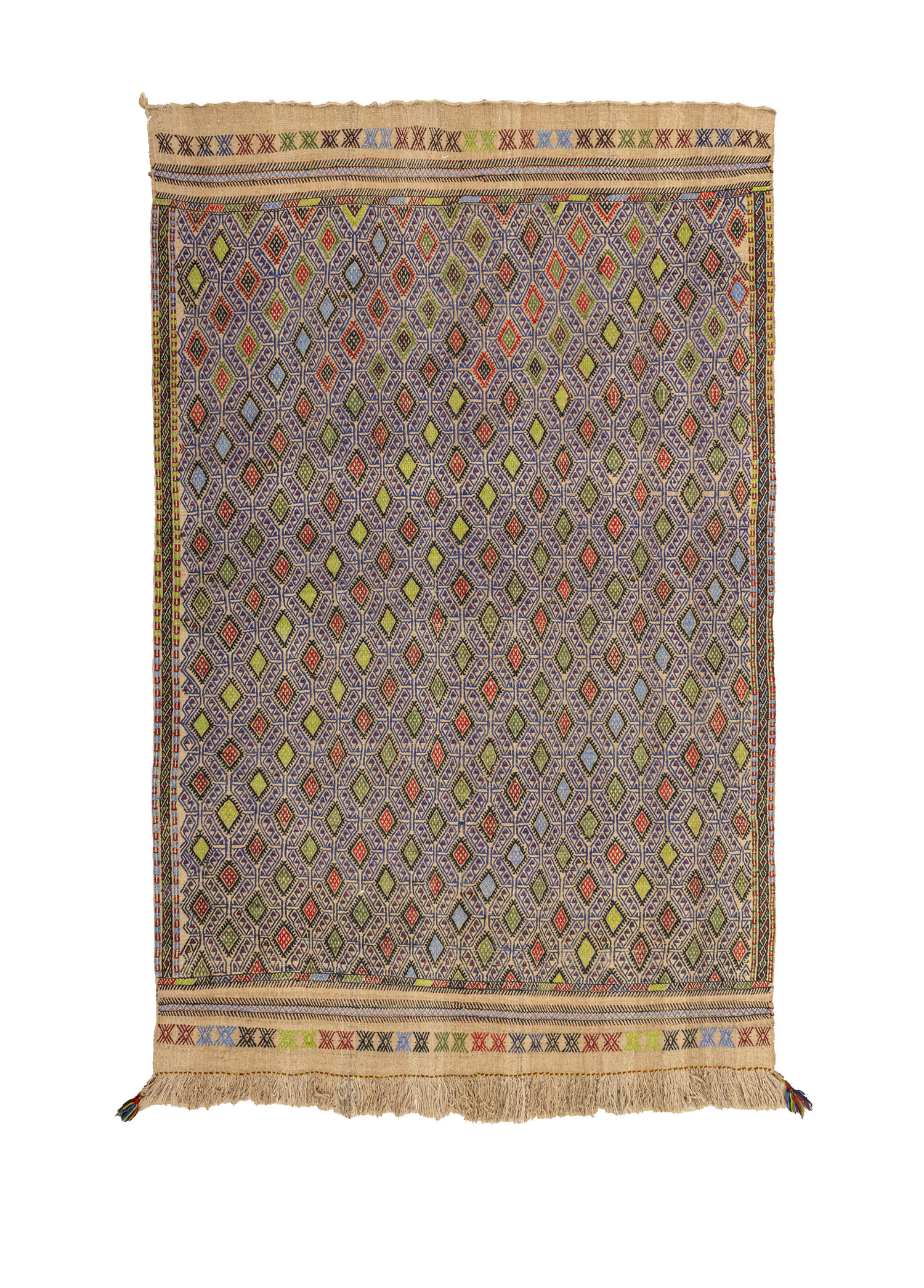 Mogan Renkli Yün Cicim Kilim 156x240 cm