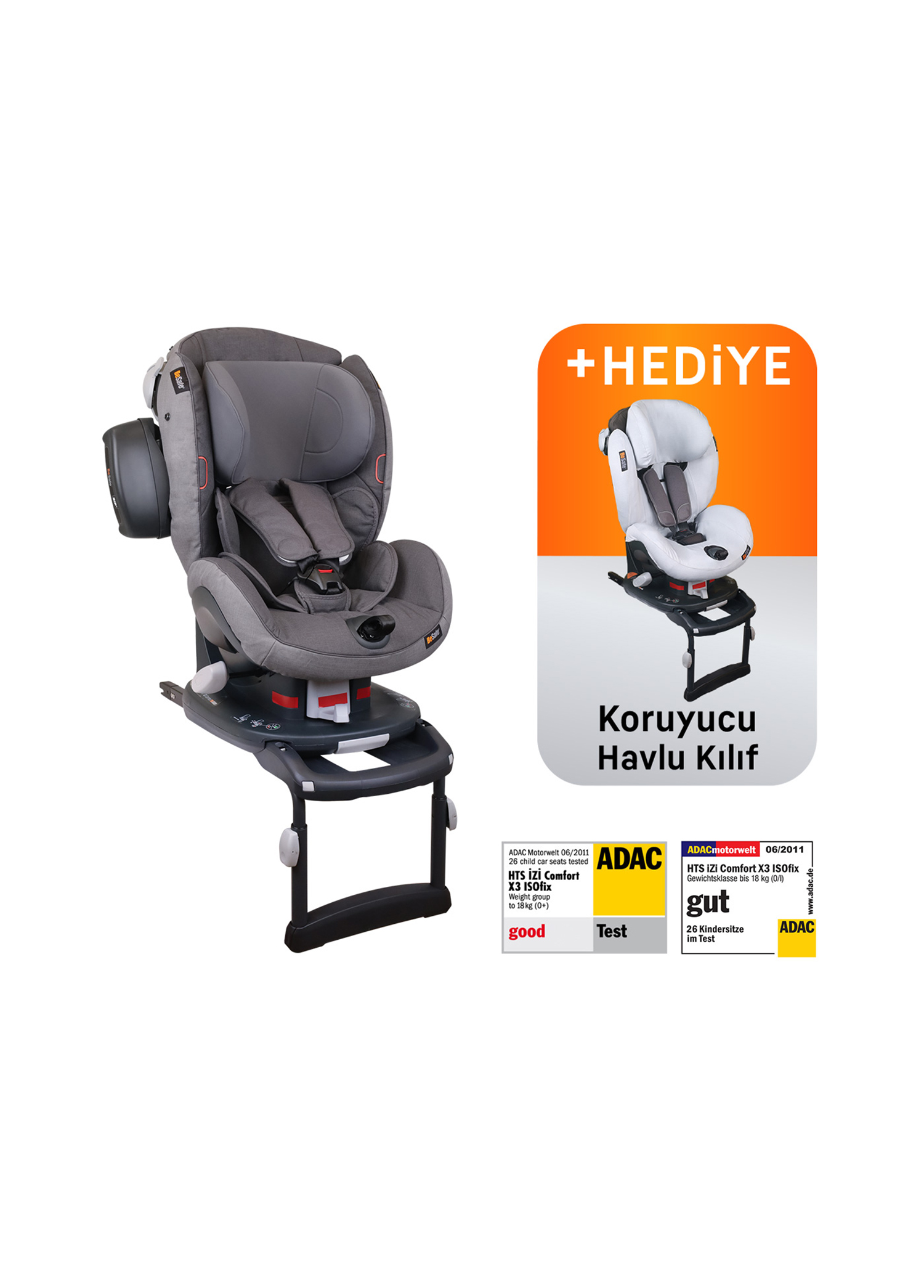 İzi Comfort X3 Isofix Metallic Melange Çocuk Oto Koltuğu 9-18 kg