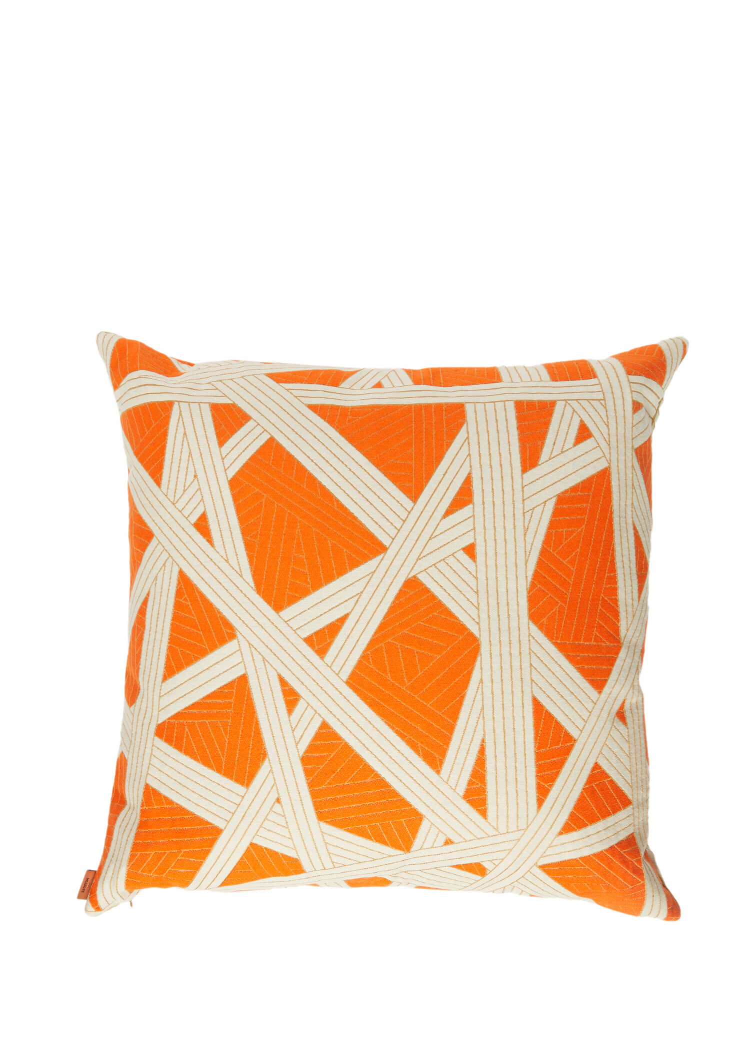 Nastri Turuncu Beyaz 60x60 cm Dekoratif Yastık
