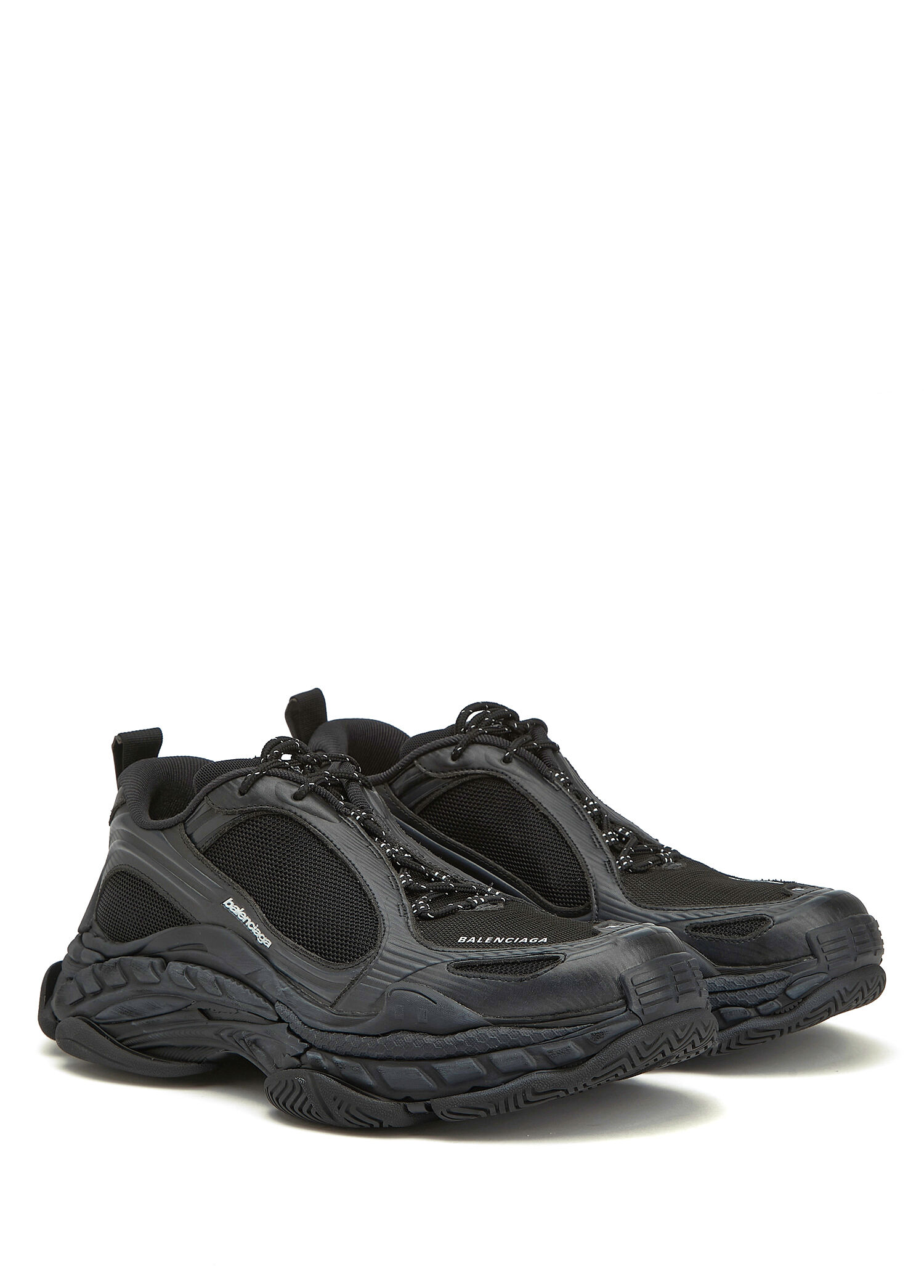 Balenciaga Siyah-Gri Erkek Triple S 2 Siyah Gri Erkek Sneaker