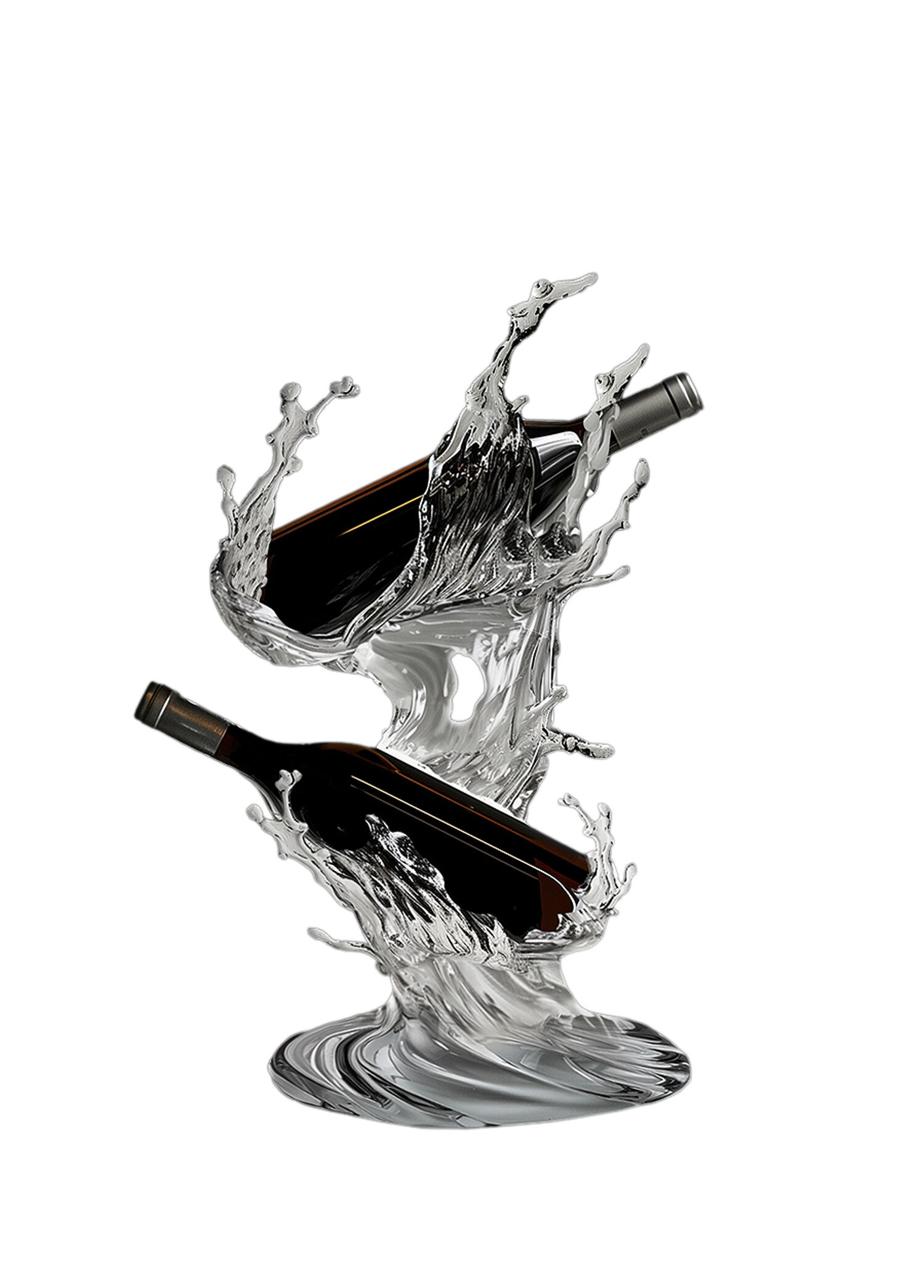 Water Blossom Double Kristal Şaraplık