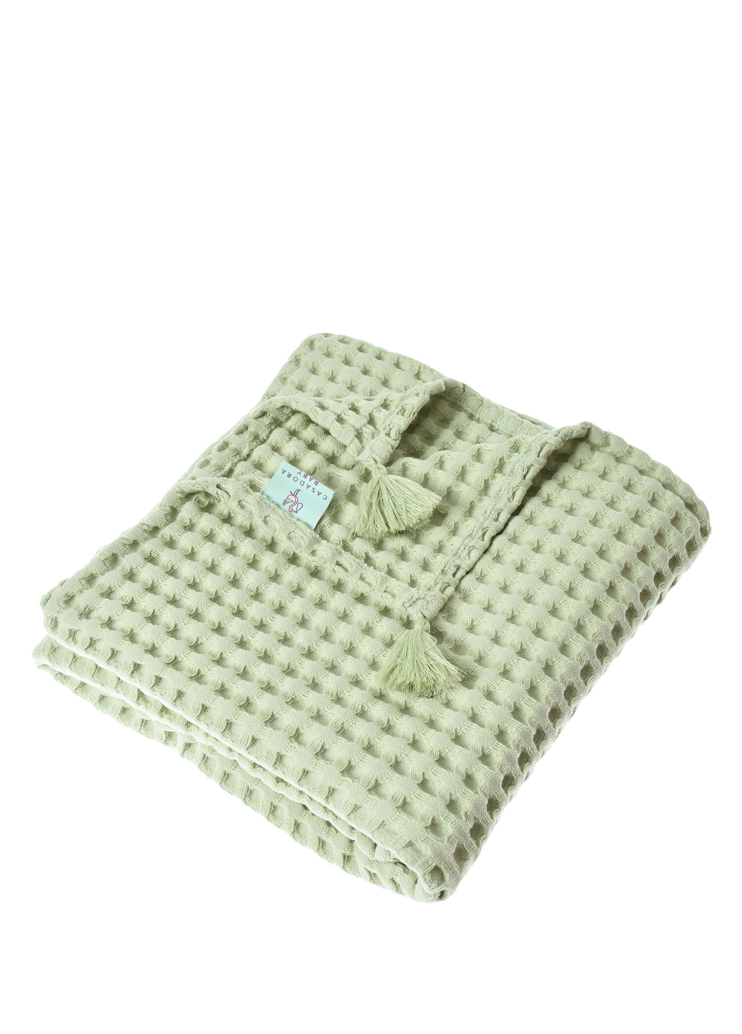 Mint %100 Pamuk Bebek Waffle Pike Örtü 90 x 120 cm