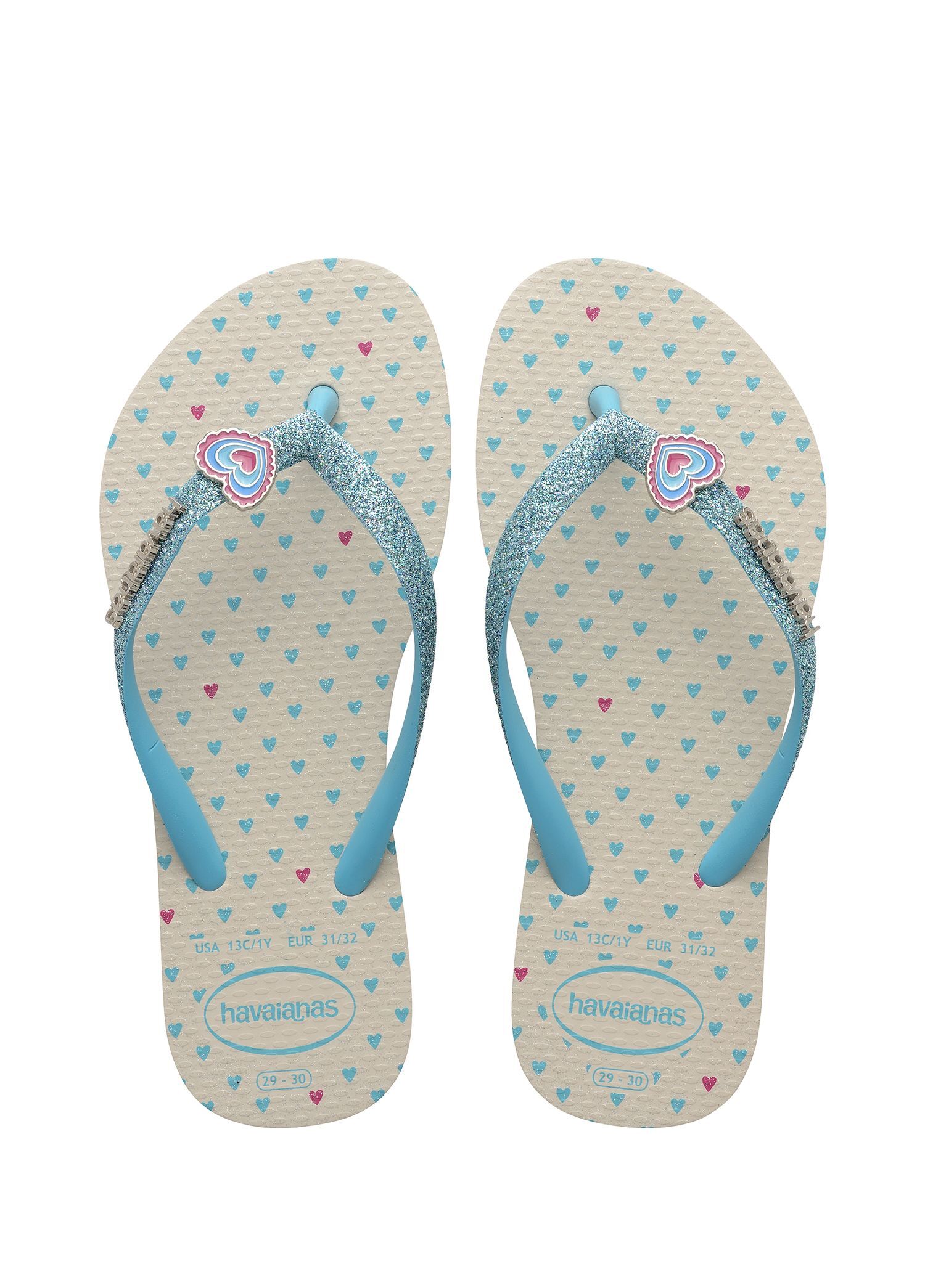slim Glitter Bej Unisex Çocuk Plaj Terliği