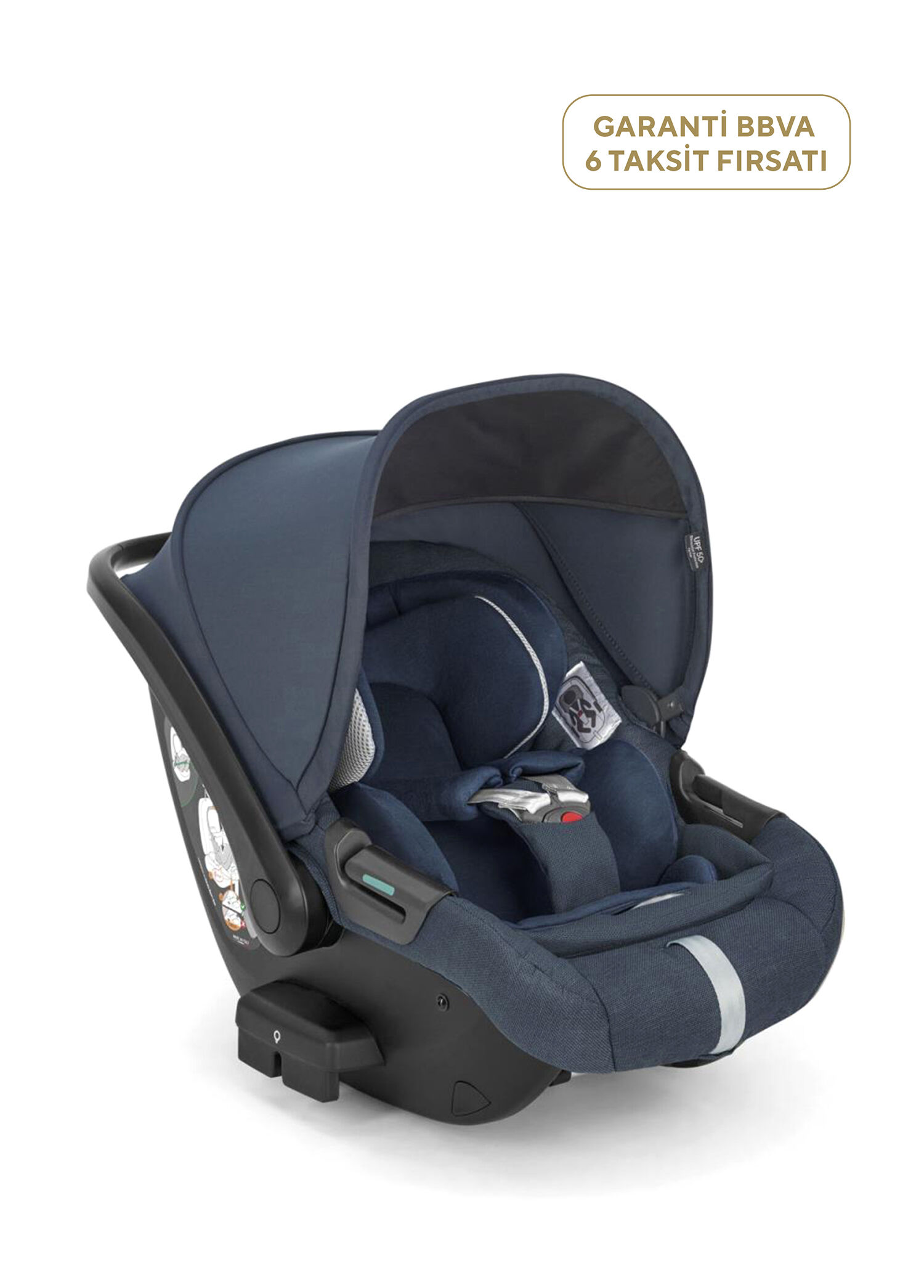 Darwin Infant Recline i-Size Gr 0+ Yatırılabilen 0-13 kg Resort Blue Bebek Ana Kucağı ve Oto Koltuğu