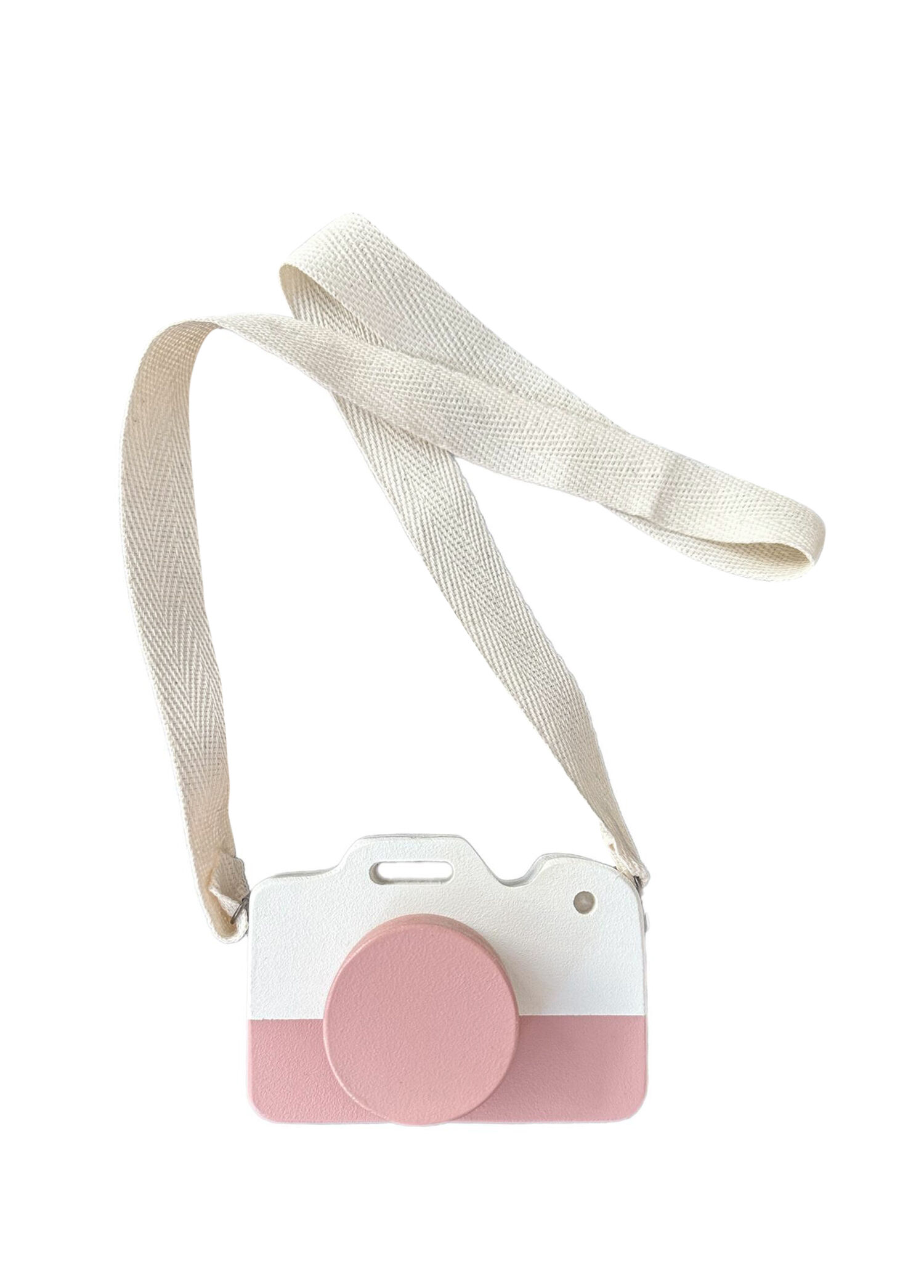 Pembe Ahşap Oyuncak Fotoğraf Makinesi