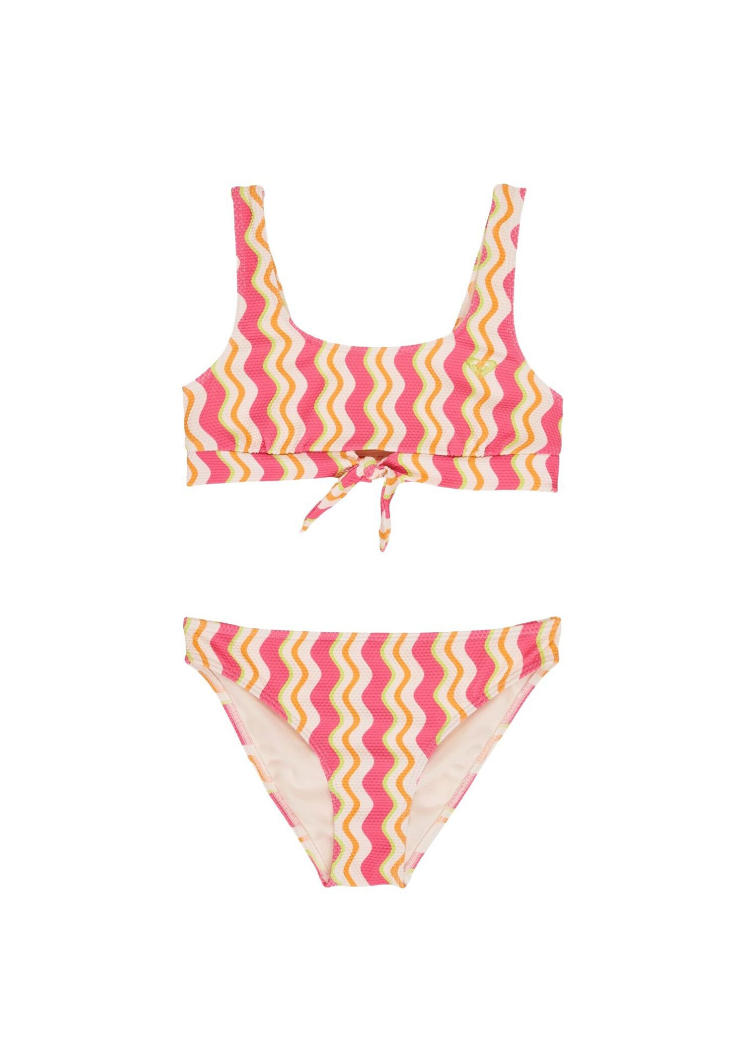 Bold Waves Renkli Desenli Kız Çocuk Bikini Takımı