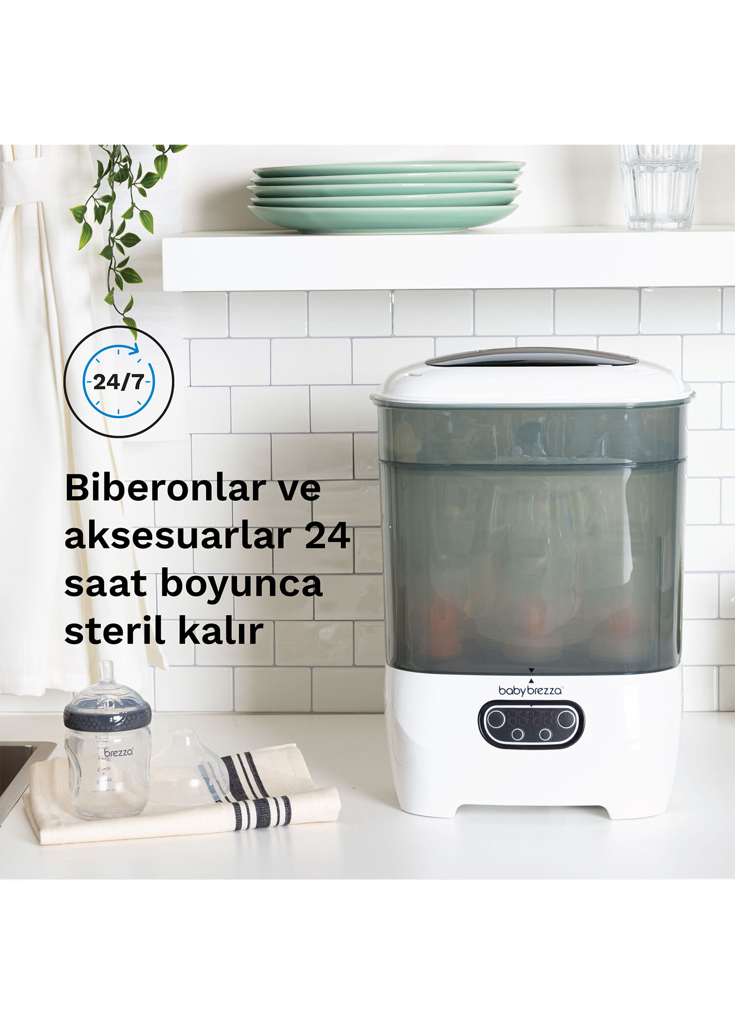Baby Brezza - Sterilizer Dryer Advanced 3'ü 1 Arada Biberon ve