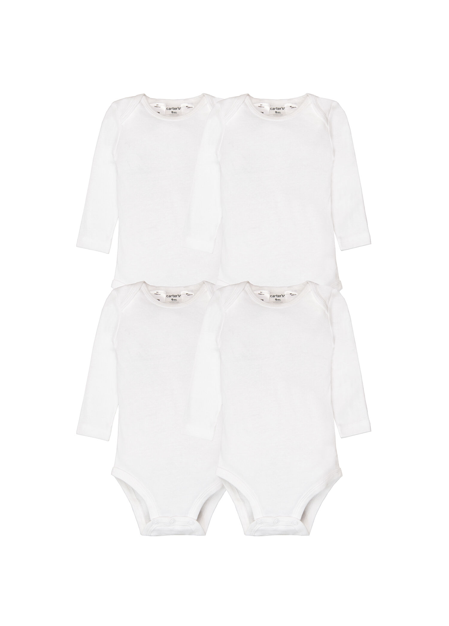 Layette Beyaz Uzun Kollu Unisex Bebek 4'lü Body Set