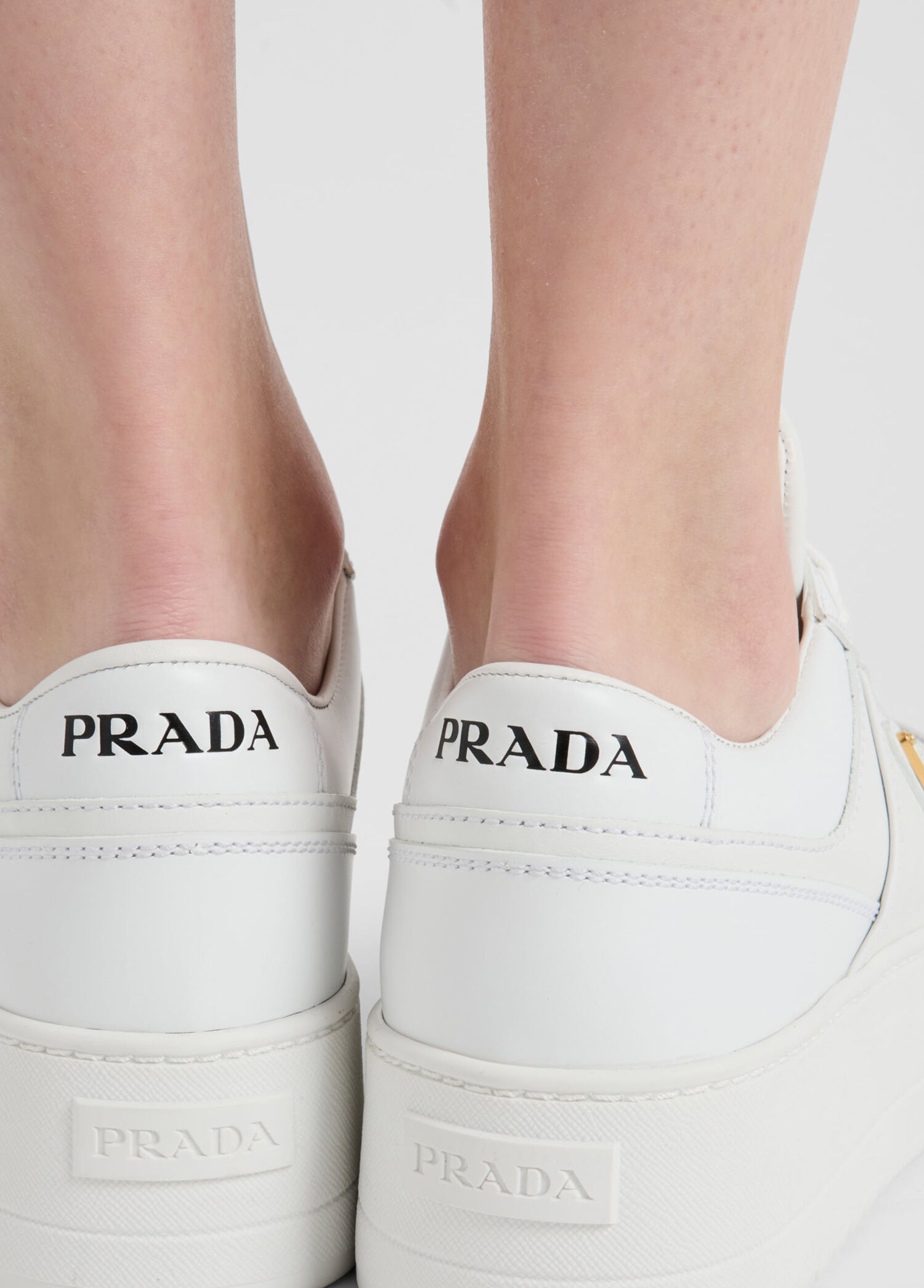 Prada Beyaz Kadın Downtown Bold Beyaz Deri Kadın Spor Ayakkabı