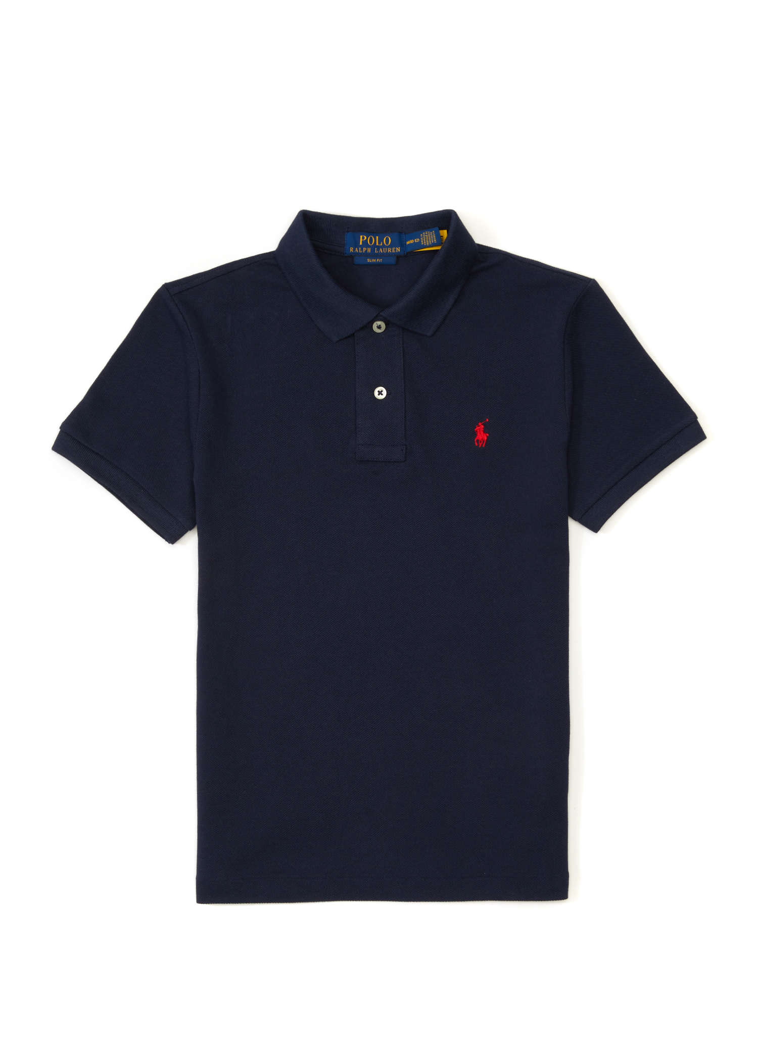 Lacivert Polo Yaka Unisex Çocuk T-shirt