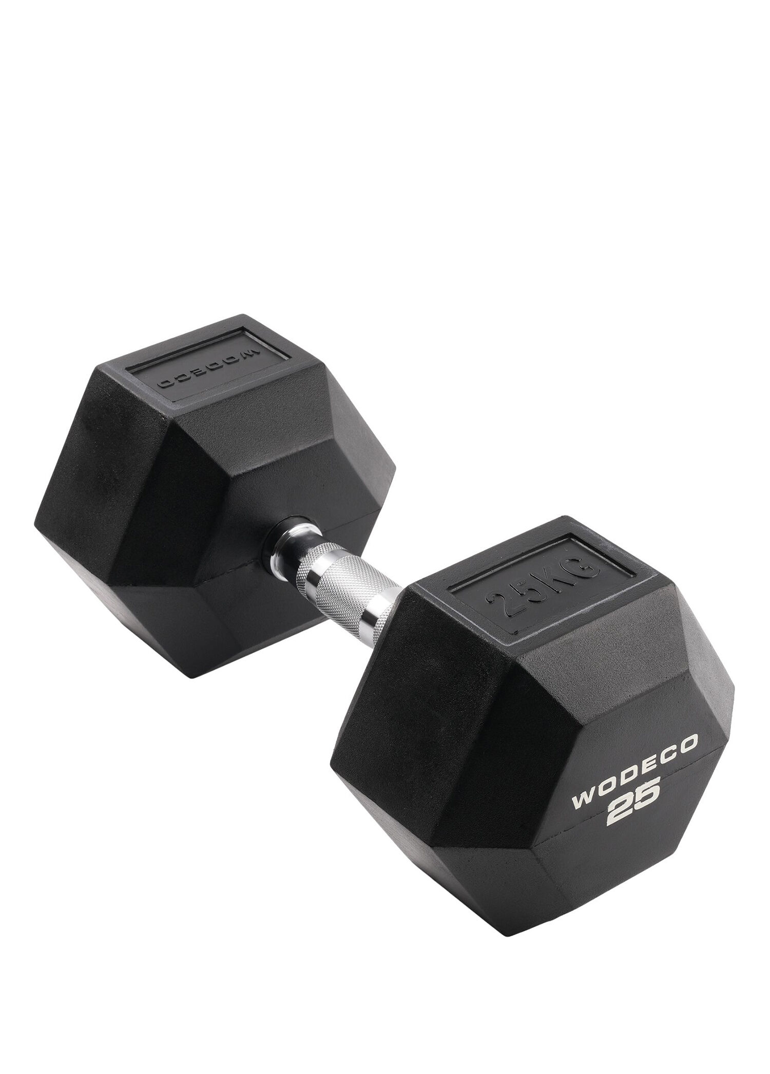 Rubber Hex Siyah Kauçuk Altıgen Dambıl 25 kg