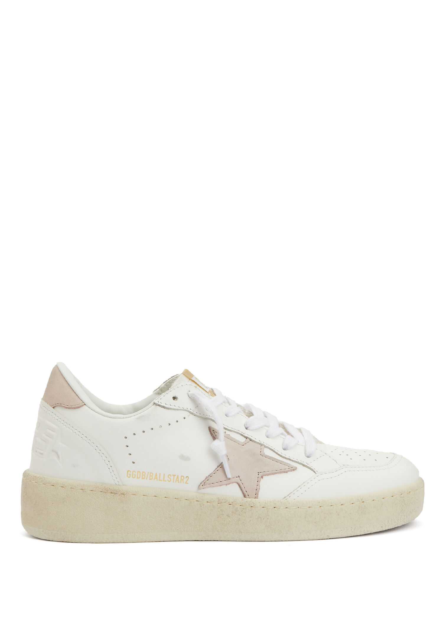 Ball Star Beyaz Pembe Kadın Deri Sneaker