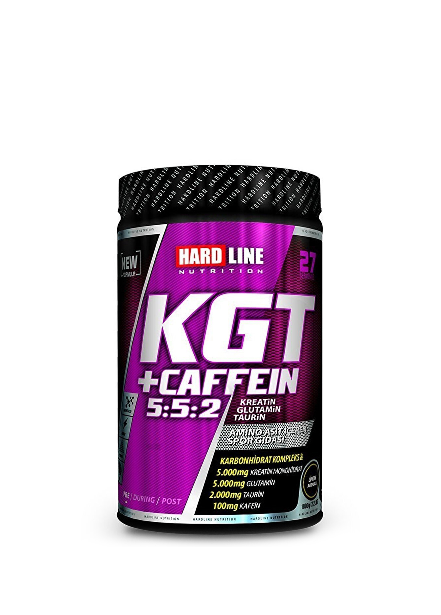 Kgt+Caffein 5:5:2 Limon Aromalı Sporcu Takviyesi 1000 gr