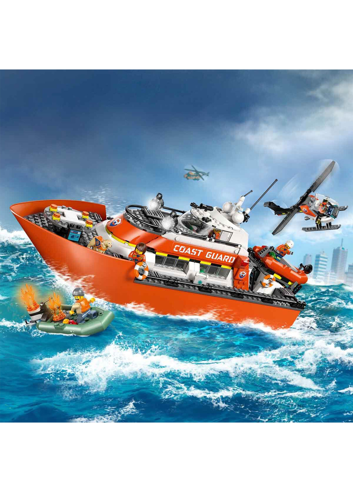 LEGO - City Sahil Güvenlik Kurtarma Botu ve Helikopteri 742 Parça