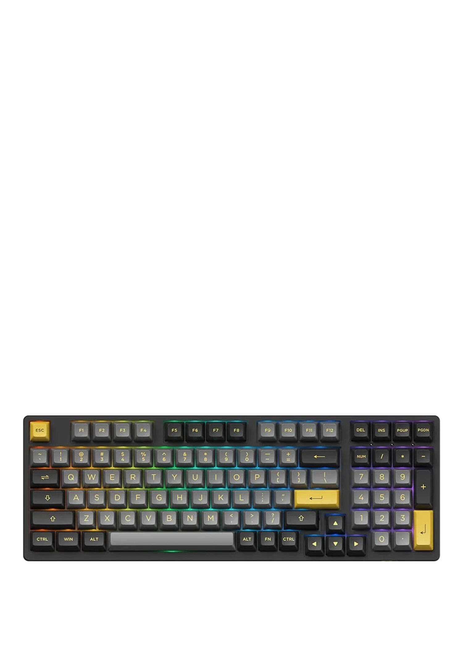 3098B Plus Black – Gold RGB Kablosuz Hotswap Mekanik Gaming Klavye