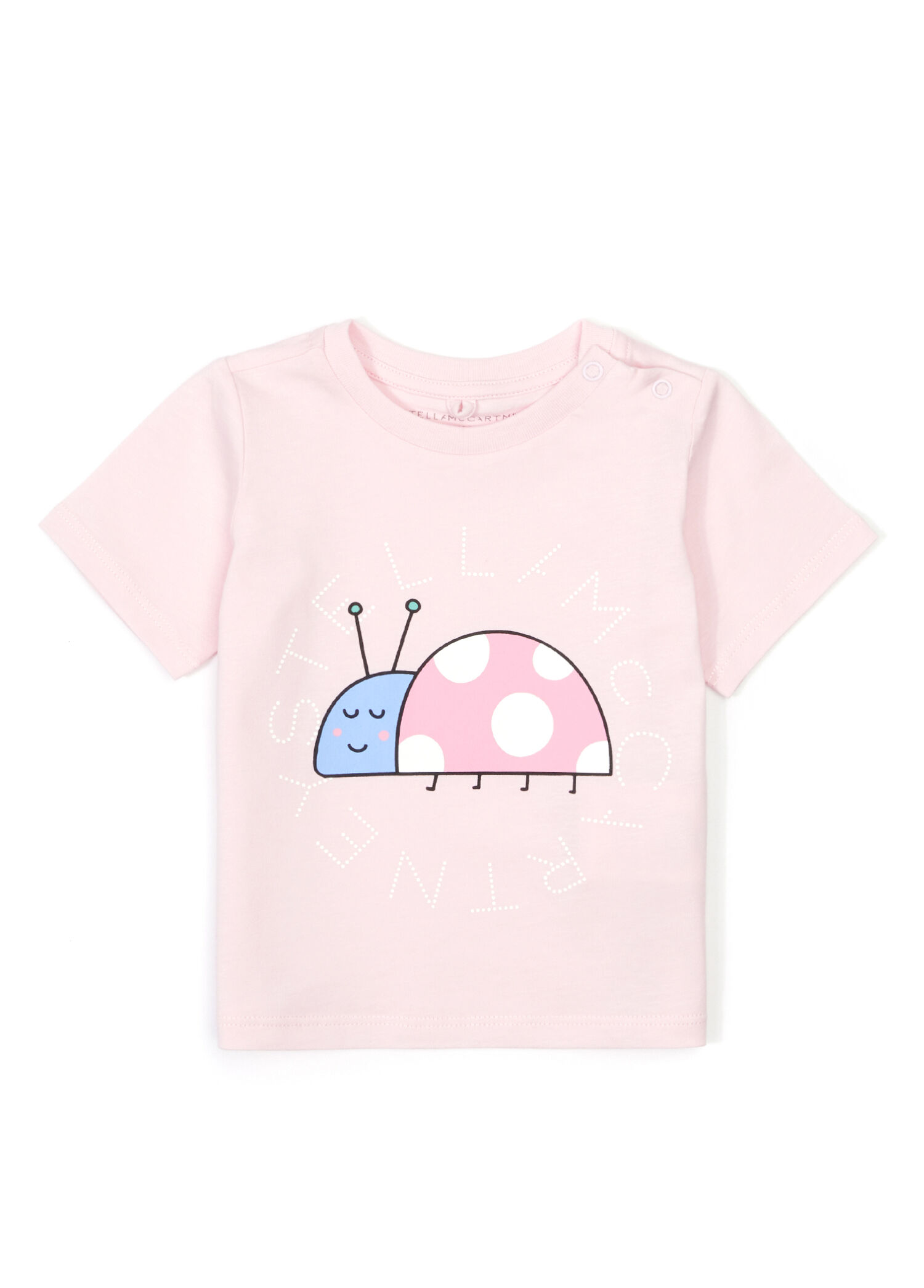 Pudra Grafik Baskılı Kız Bebek T-shirt