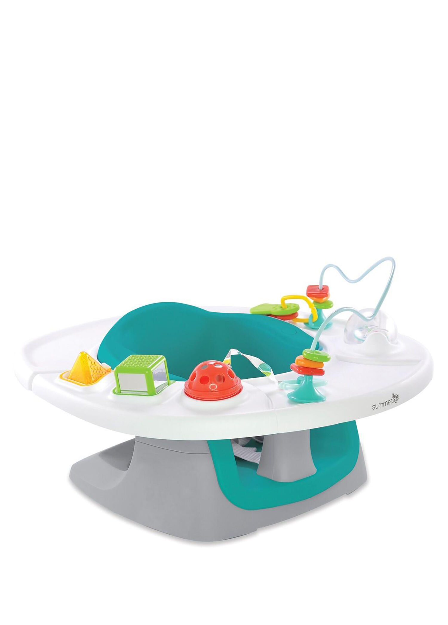 SuperSeat® Turkuaz Gri 4'ü 1 Arada Çok Amaçlı Portatif Bebek Mama Sandalyesi