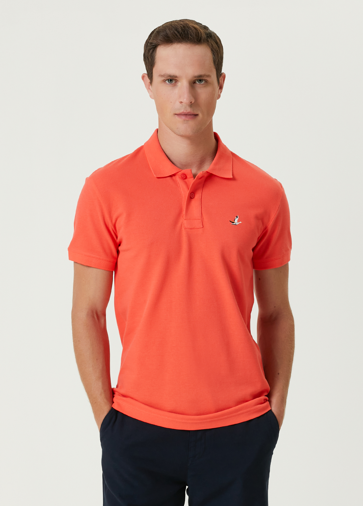 Slim Fit Mercan Polo Yaka T-shirt