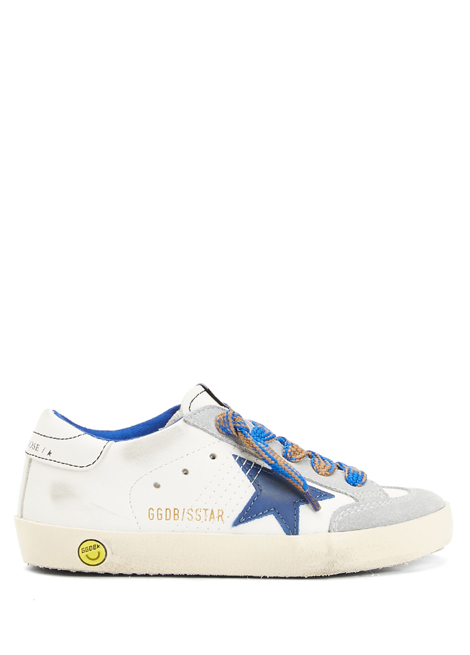 Super Star Mavi Beyaz Unisex Çocuk Deri Sneaker