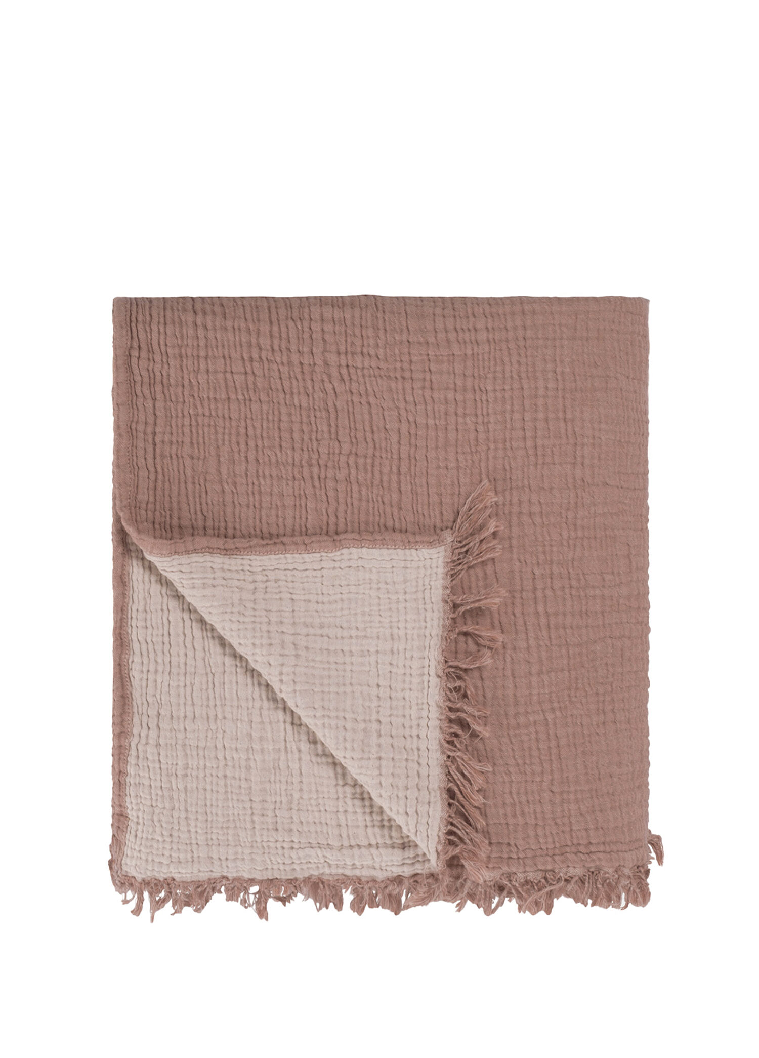 Cocoon Cinnamon Nougat Pamuklu 4 Kat Müslin Tek Kişilik Throw Koltuk Şalı Battaniye 130 x 170 cm