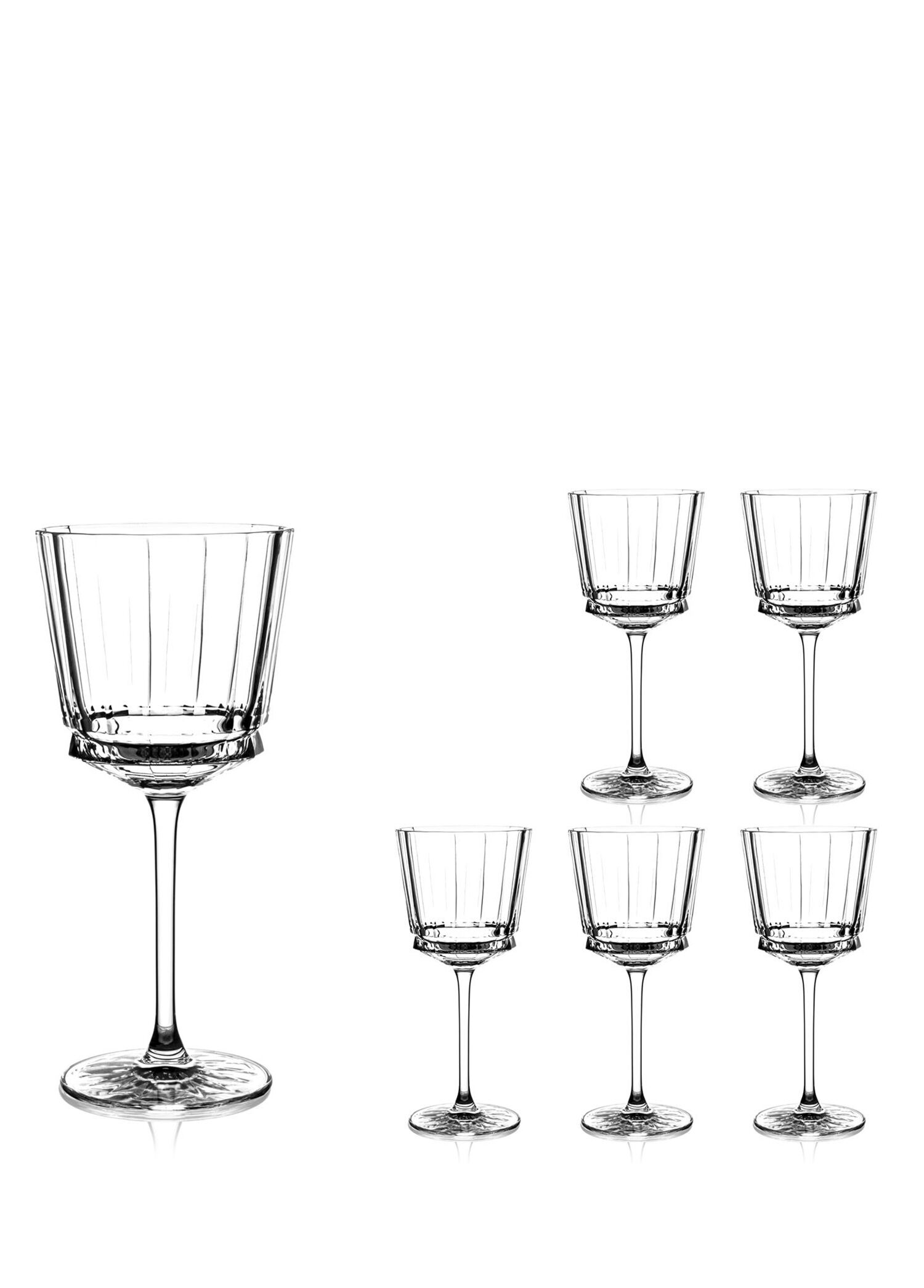 Macassar Kristal Şeffaf 6'lı Kadeh Seti