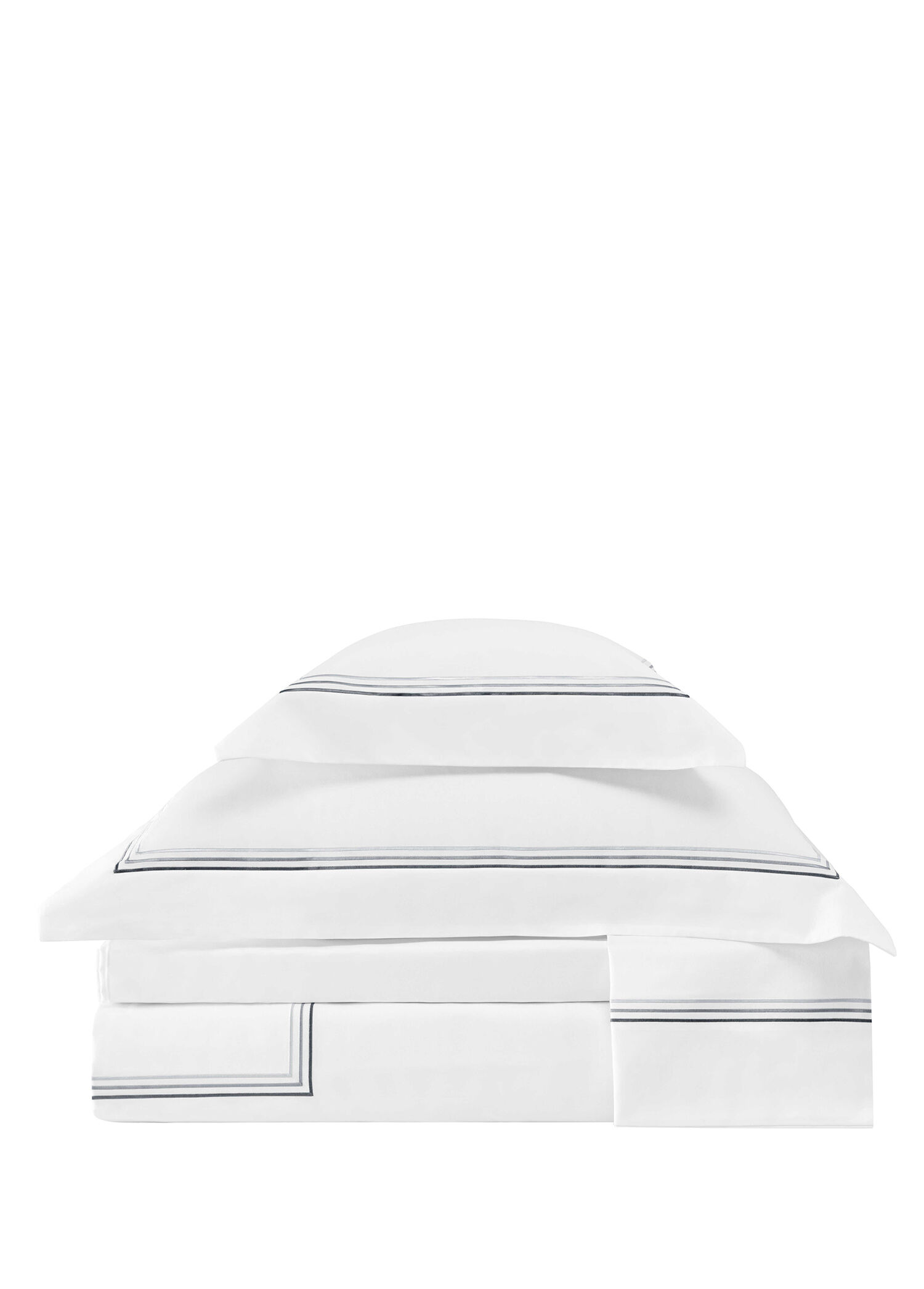Trio Antrasit İşlemeli Saten Çift Kişilik Nevresim Takımı 200 x 220 cm