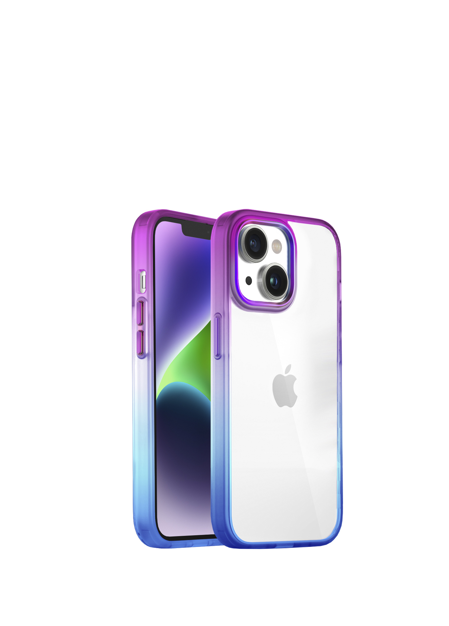 iPhone 14 Plus Air Bumper Rainbow Blue Purple Kılıf