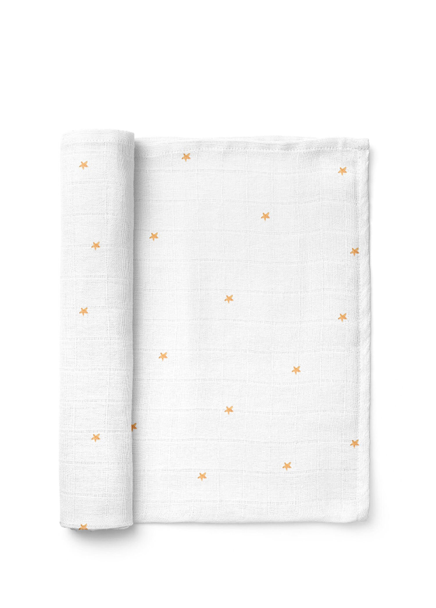 Stars Organik Pamuk Yıkanmış Müslin Bebek Örtü 115 x 115 cm