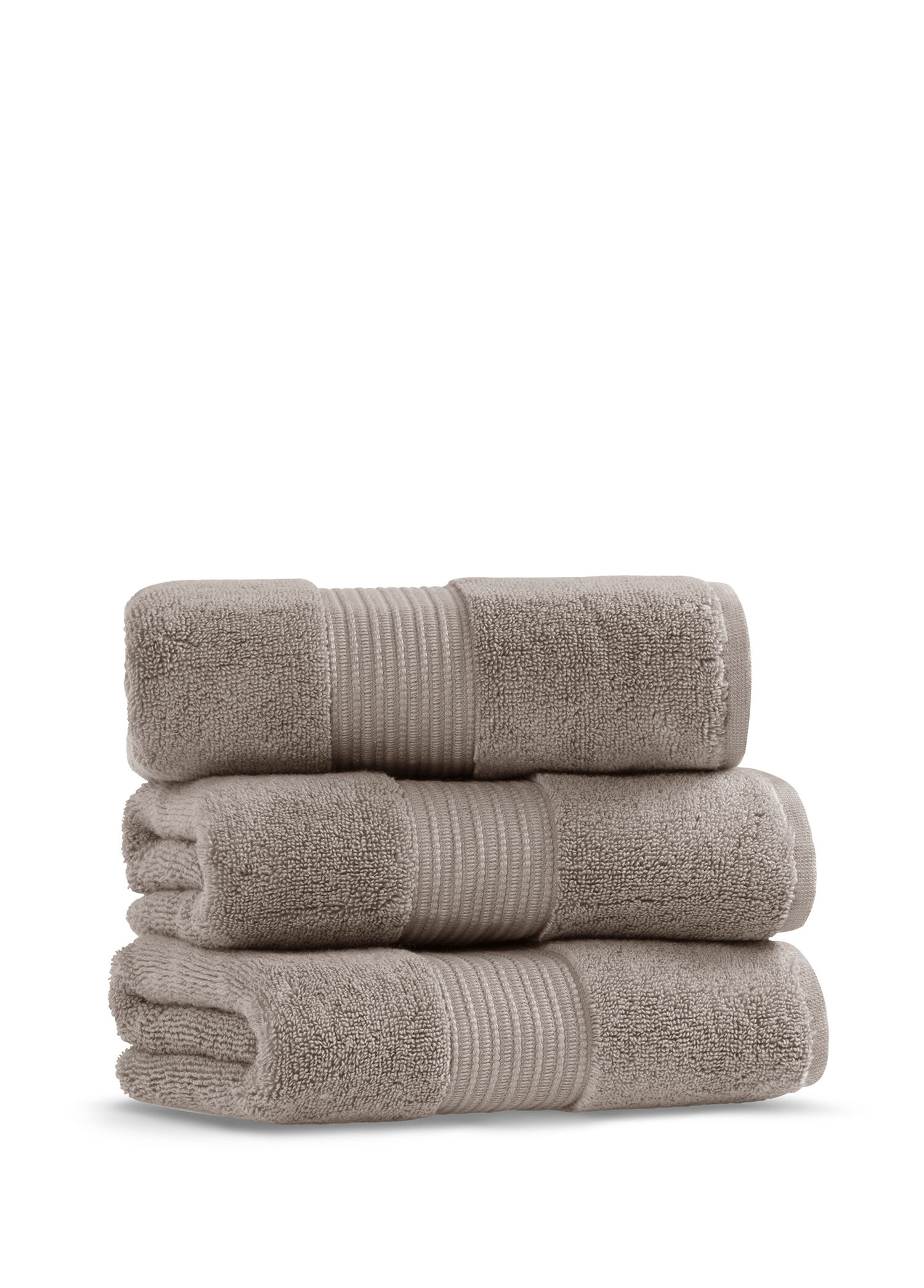 Chicago Fibrosoft® Warm Gray Pamuklu Tekli Banyo Havlusu 100 x 180 cm