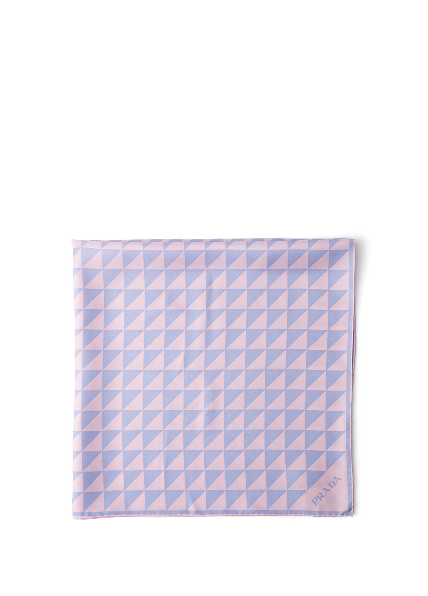 Pembe Desenli İpek Twill Kadın Fular