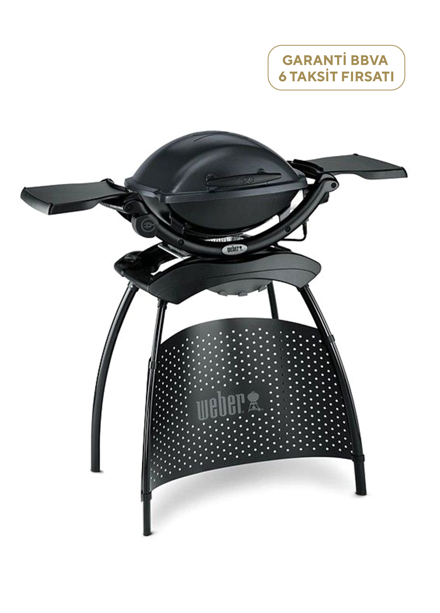 Q 1400 Siyah Standlı Elektirikli Barbekü
