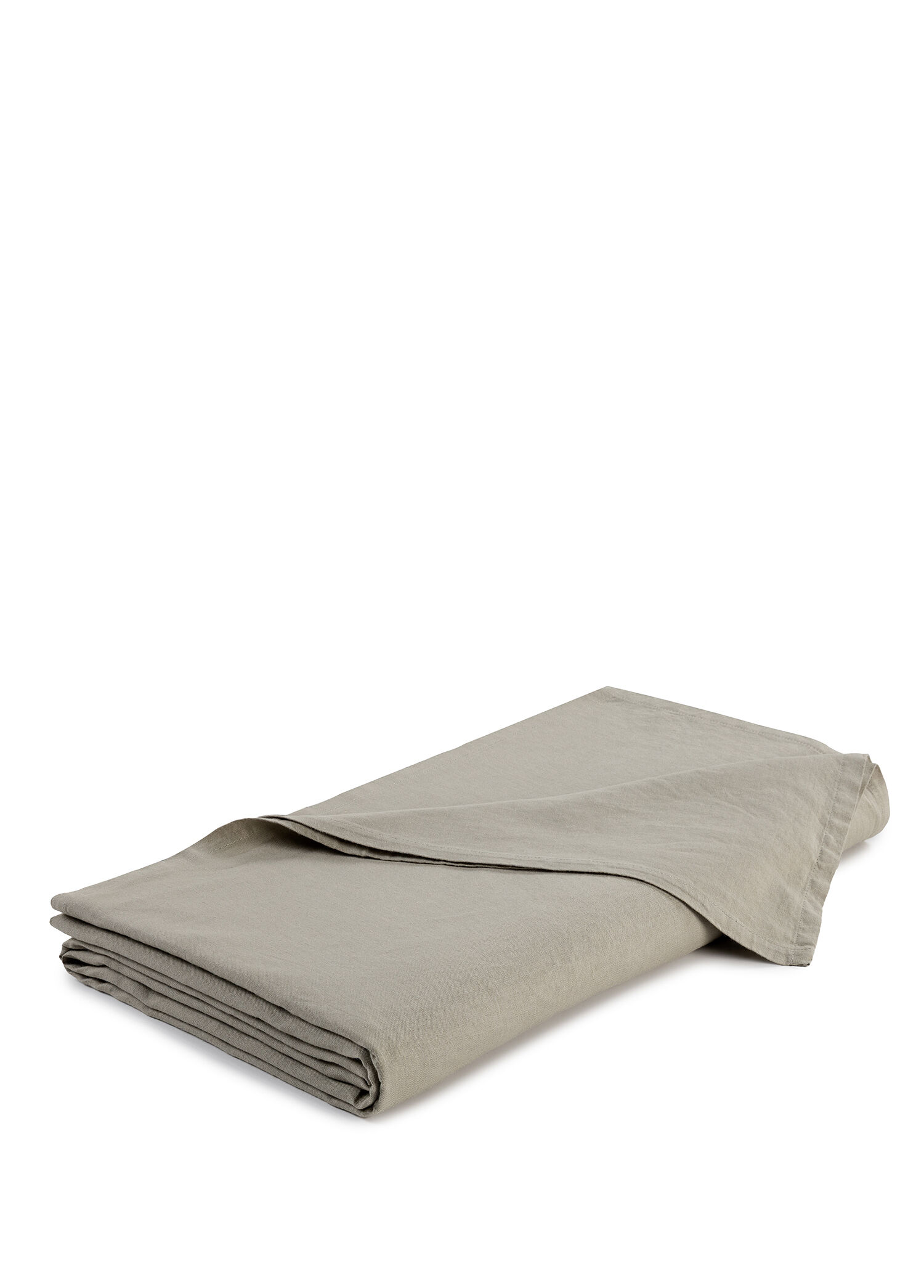 Harmony Light Moss Pamuk Keten Ekstra King Size Çarşaf 270 x 310 cm