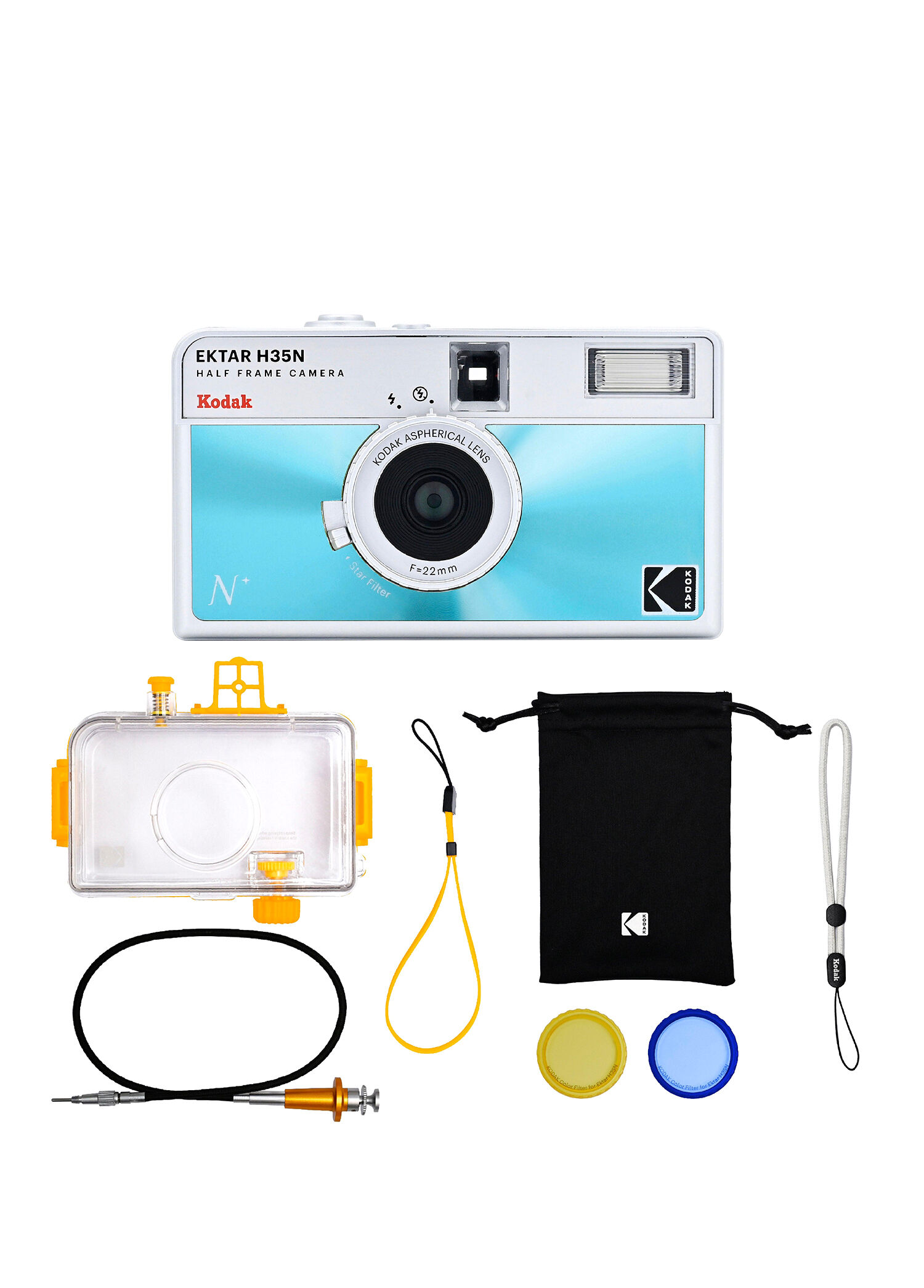 Ektar H35N Sırlı Mavi 35mm Filmli Fotoğraf Makinesi Premium Paket