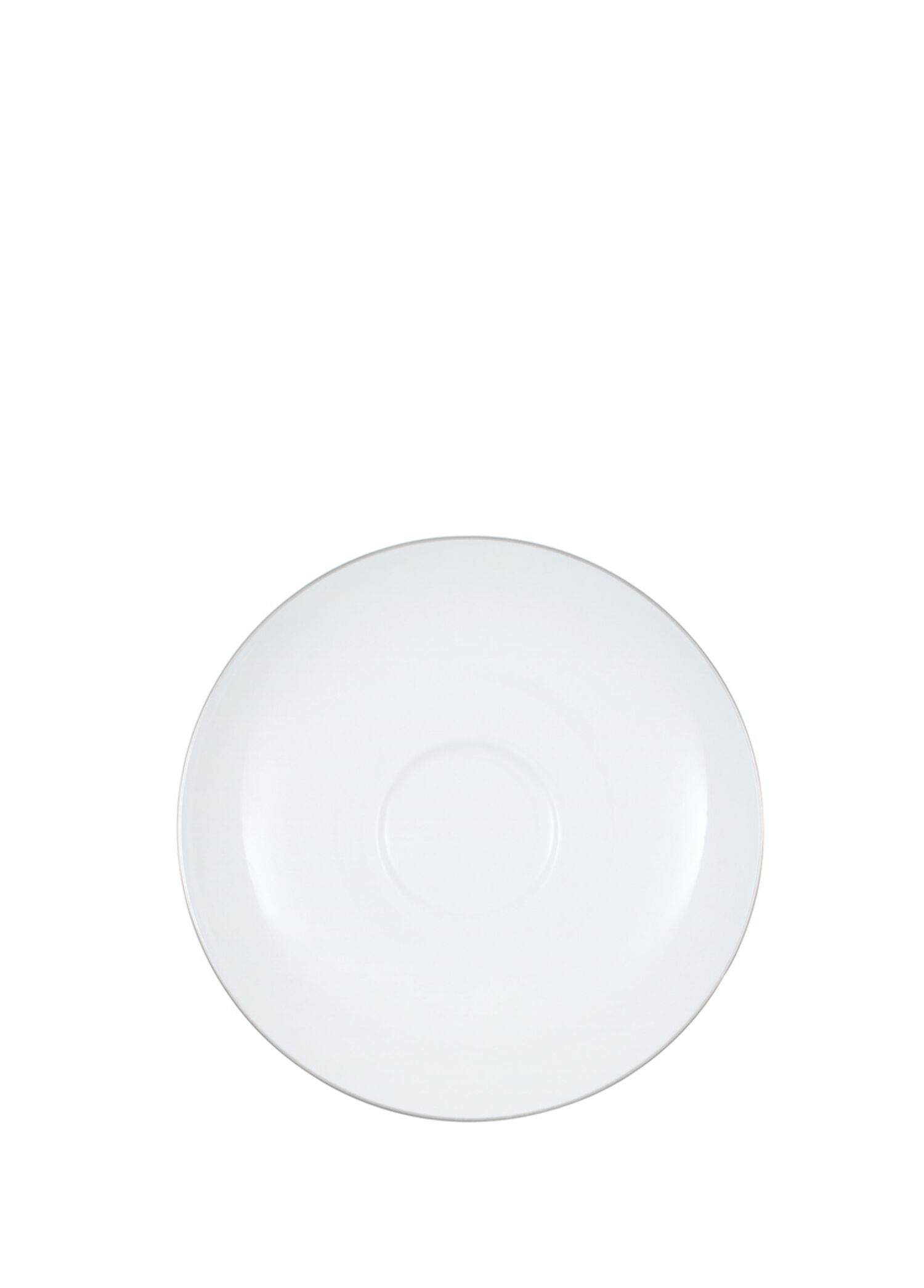 Anmut Platinum Beyaz Porselen Kahve ve Çay Fincan Tabağı 15 cm