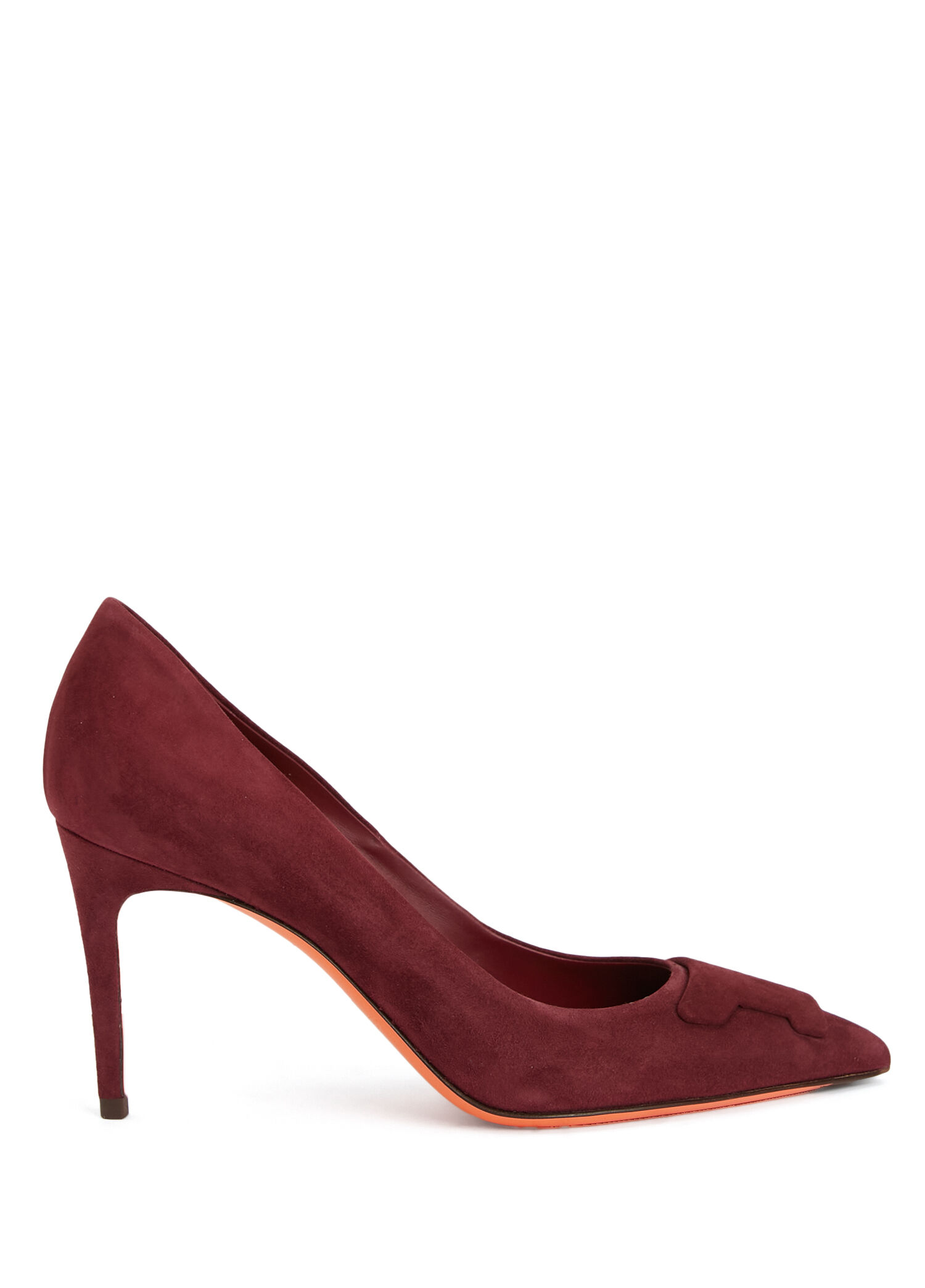 Bordo Süet Stiletto