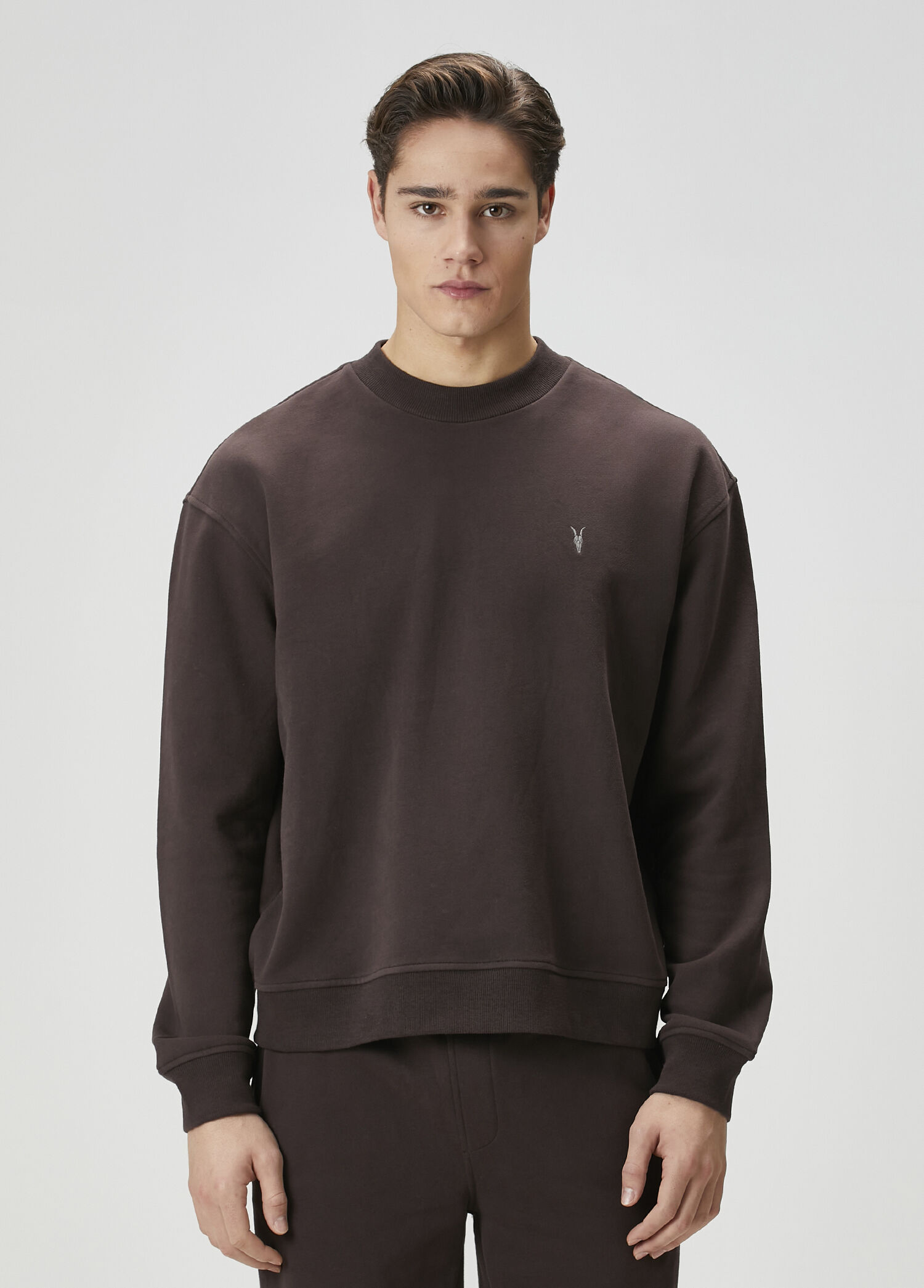 Asher Kahverengi Organik Pamuk Sweatshirt