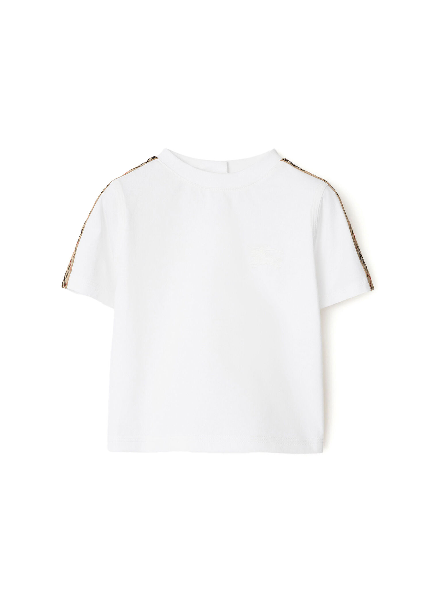 Beyaz Pamuklu Kısa Kollu Unisex Çocuk T-Shirt